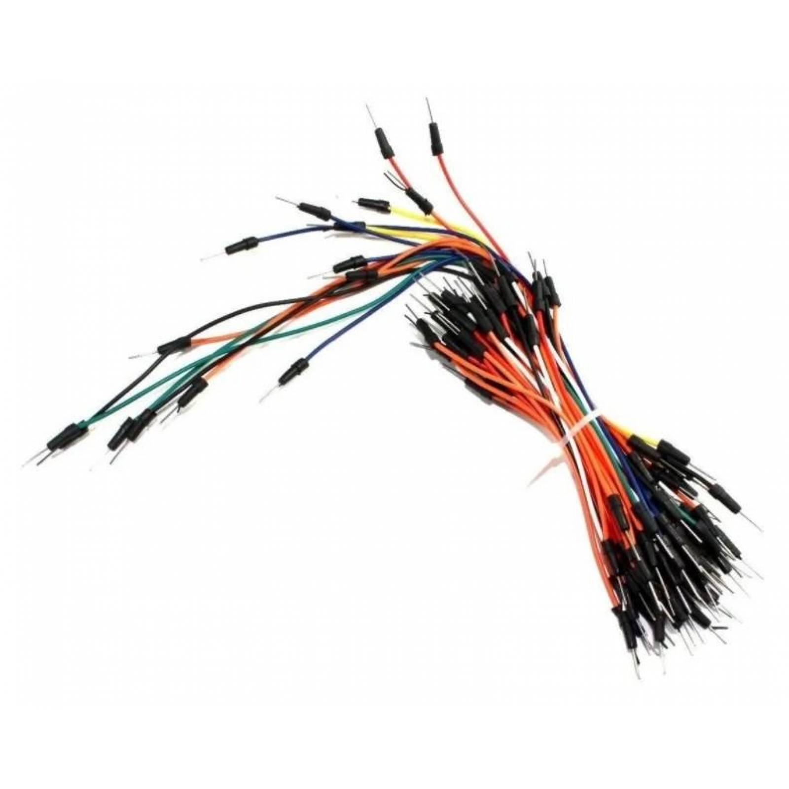 KIT DE 65 CABLES DUPONT PIN PARA CONEXION PROTOBOARD MACHO - MACHO 
