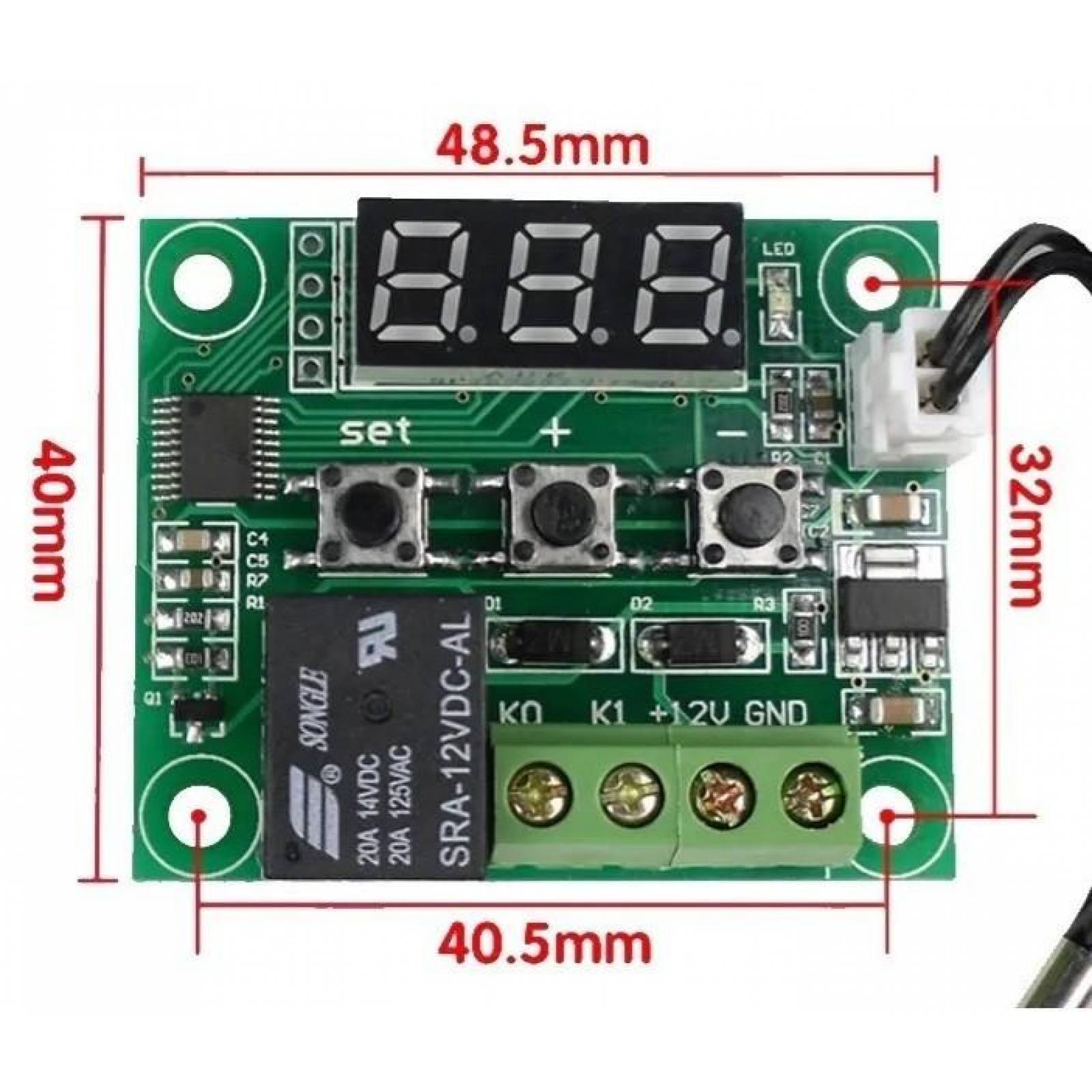 MODULO CONTROLADOR DE TEMPE RATURA TIPO W1209 