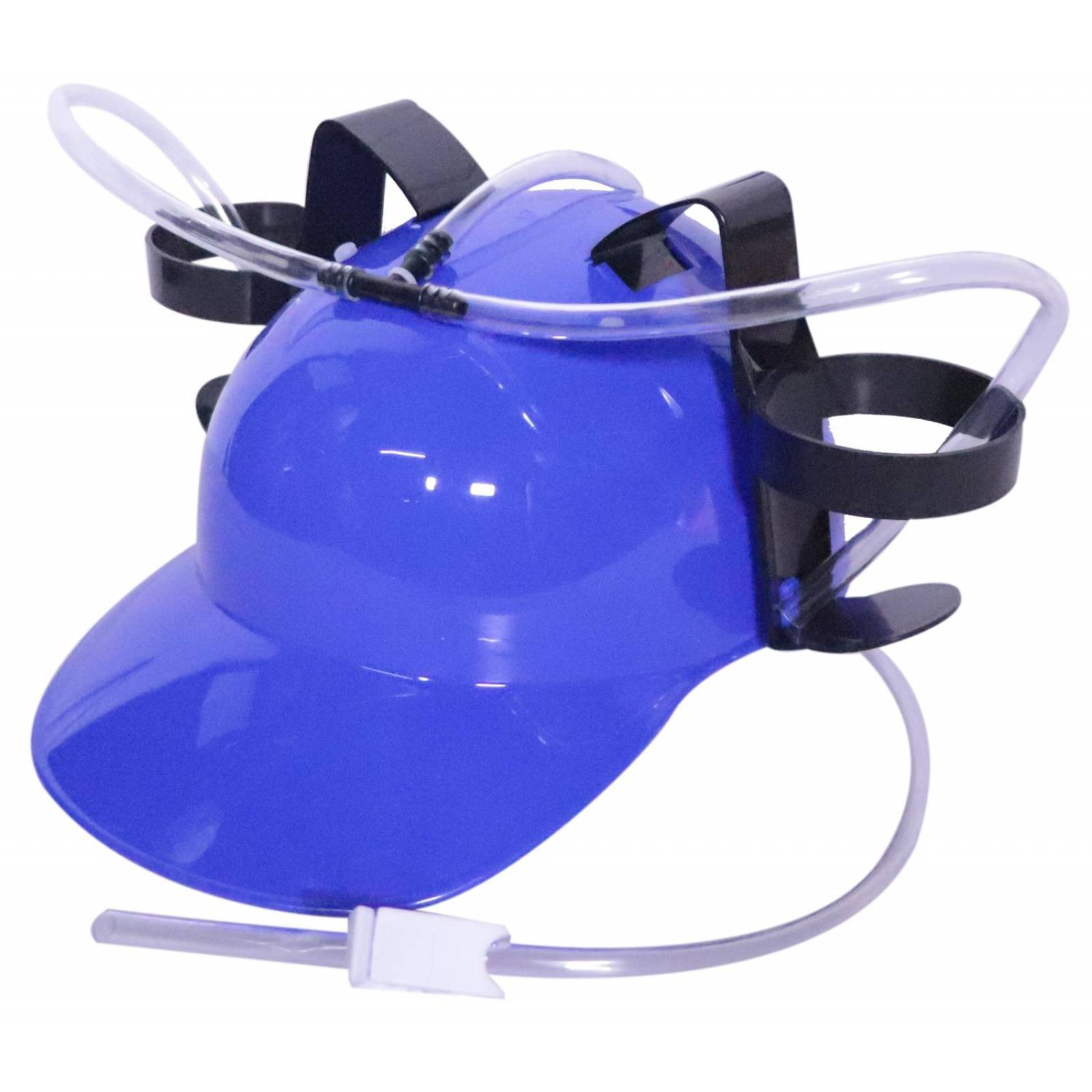 CASCO PORTA LATAS DE CERVEZA REFRESCO BEBIDAS AZUL 