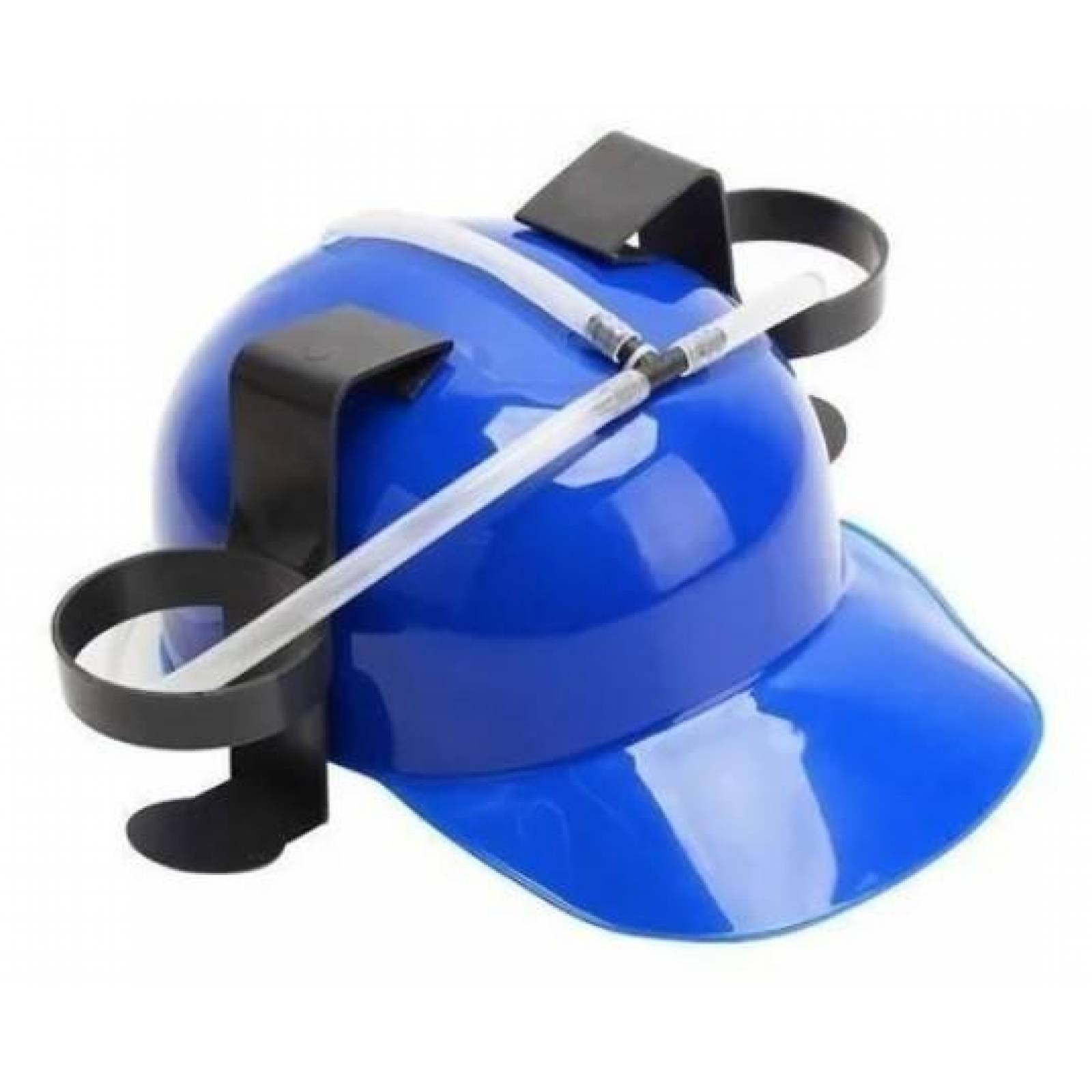 CASCO PORTA LATAS DE CERVEZA REFRESCO BEBIDAS AZUL 