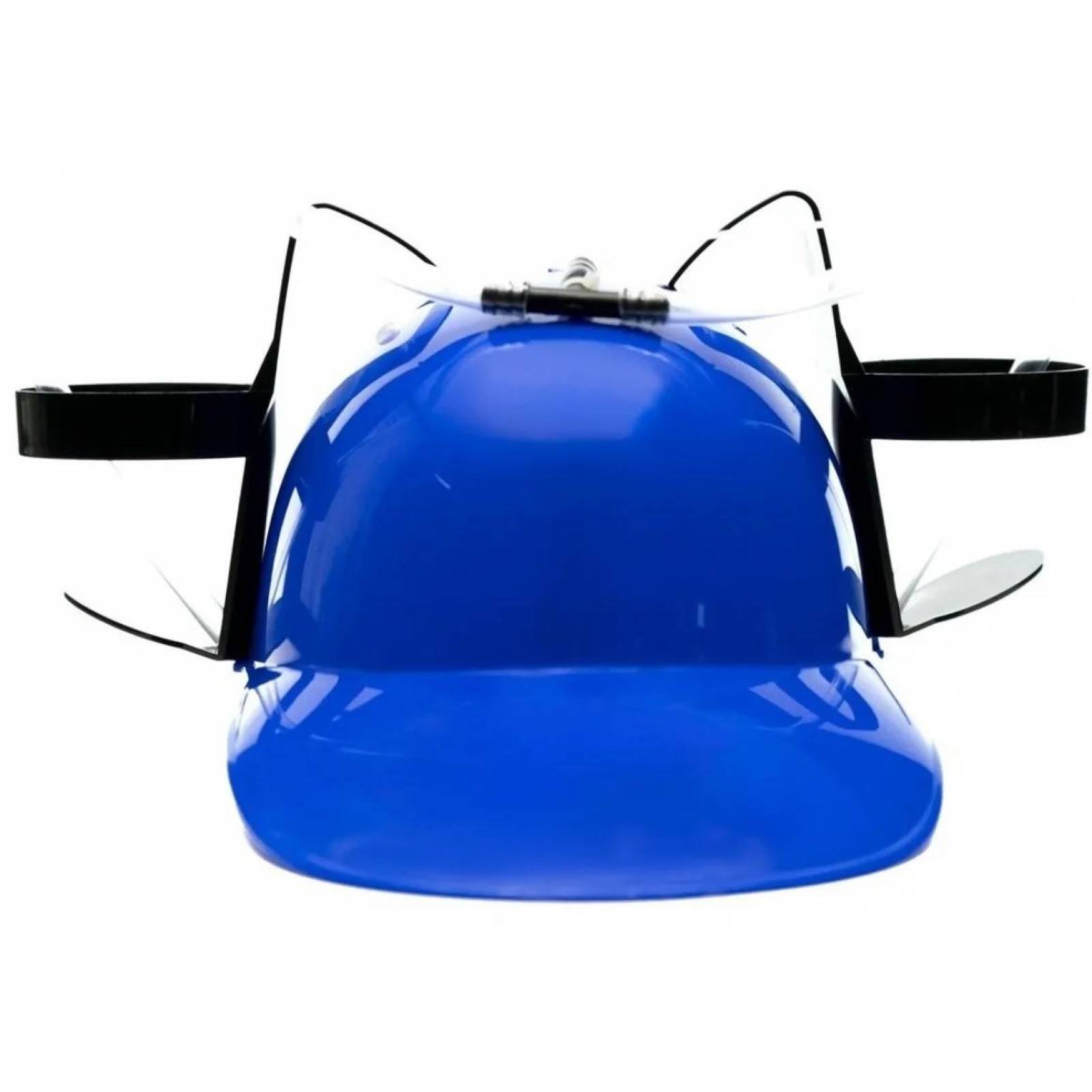CASCO PORTA LATAS DE CERVEZA REFRESCO BEBIDAS AZUL 