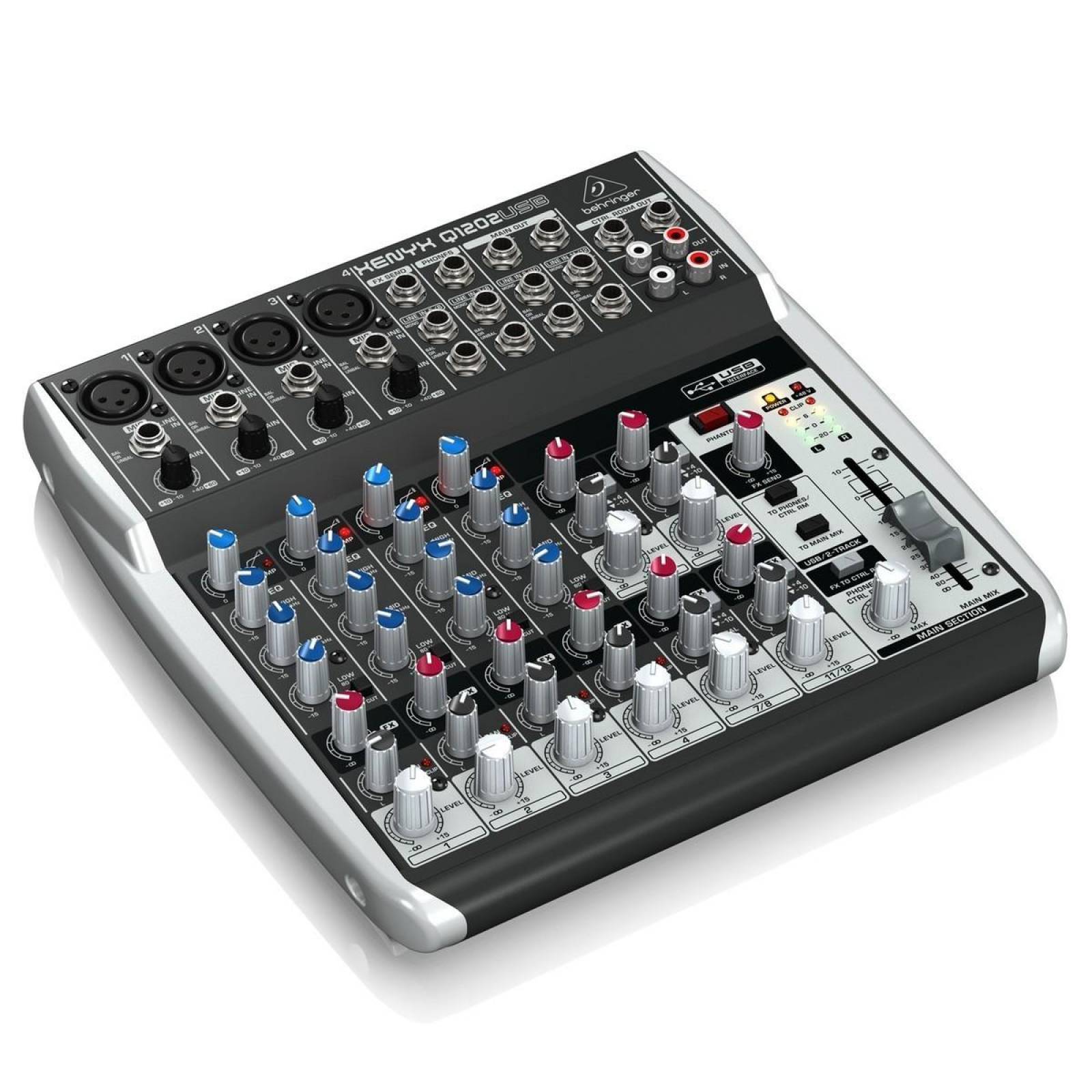 MEZCLADORA BEHRINGER XENYX Q1202USB CON INTERFAZ PARA GRABAR