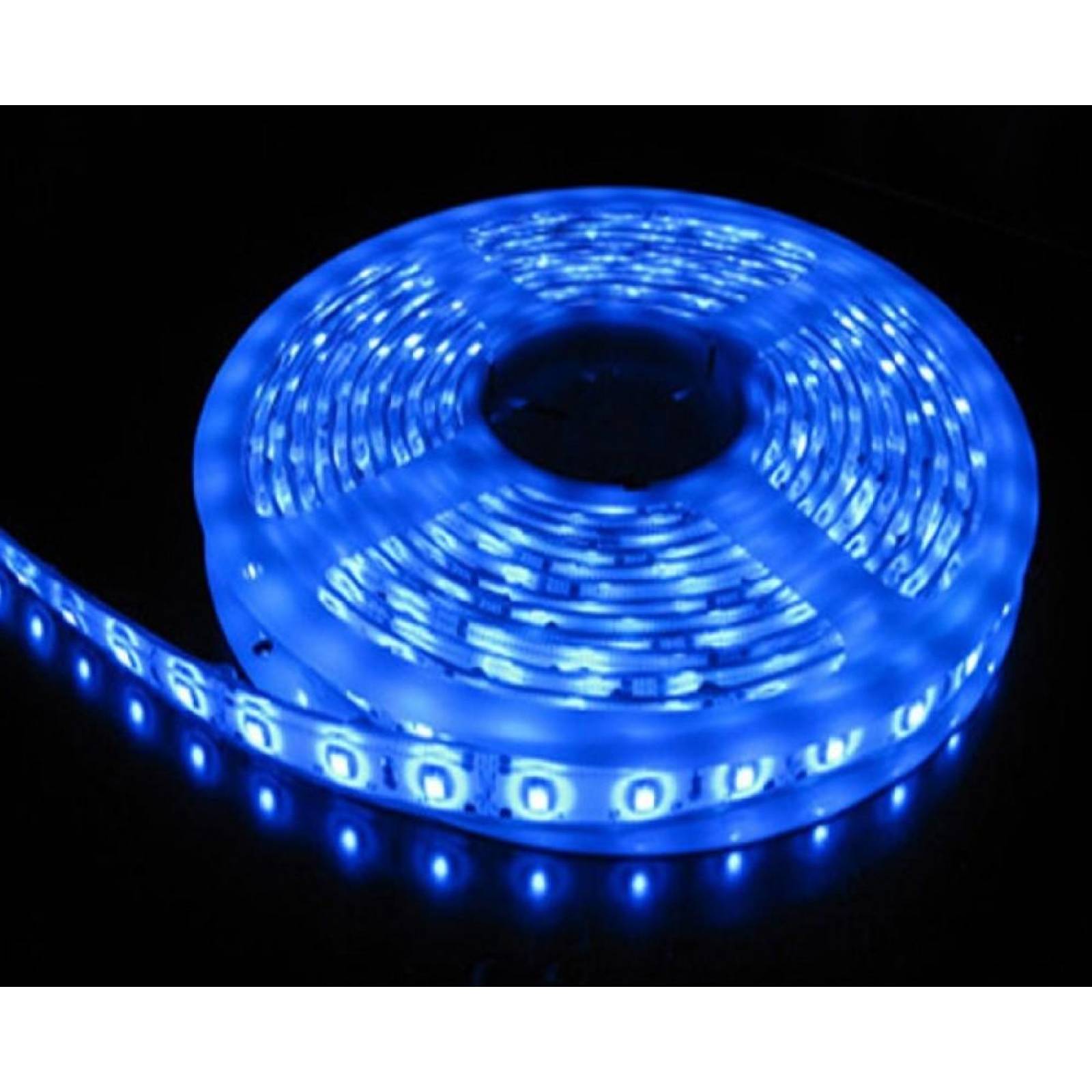 ROLLO TIRA LED ULTRABRILLANTE 5050 5 METROS IP65 AZUL 