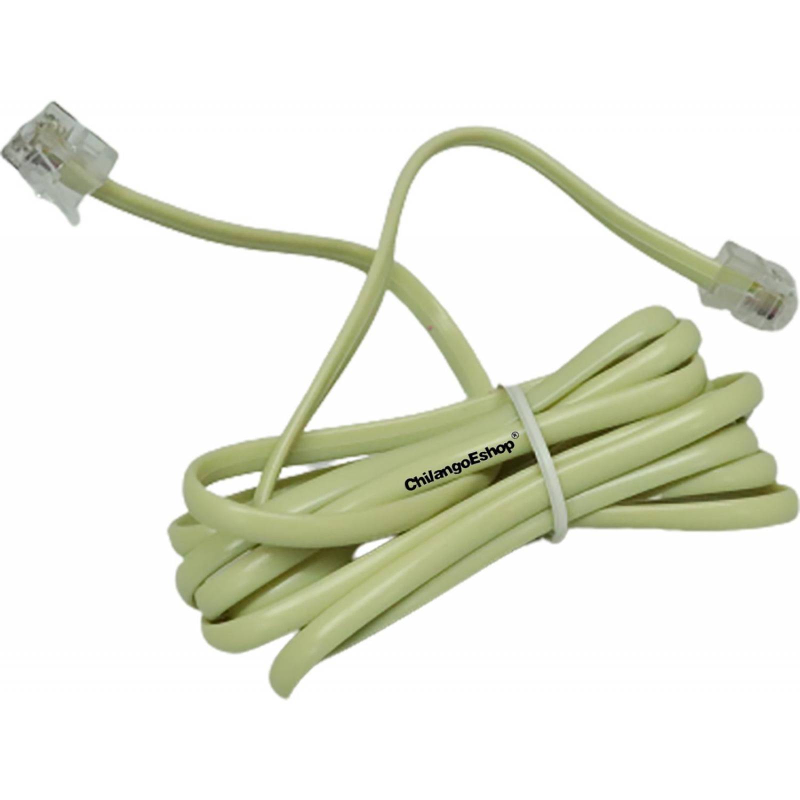 EXTENSION TELEFONICA DE 2.10 METROS CON PLUG RJ11 