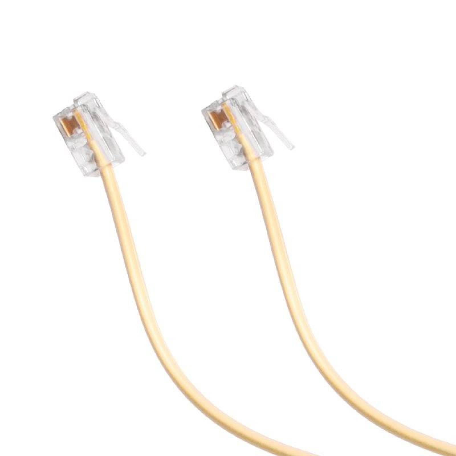 EXTENSION TELEFONICA DE 10 METROS CON PLUG RJ11 
