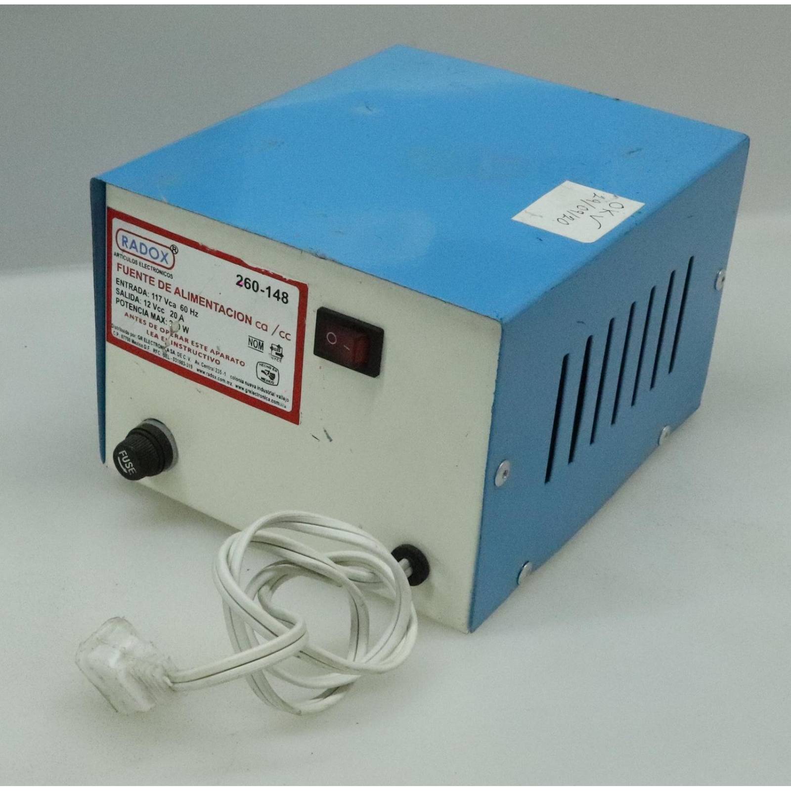 ELIMINADOR FUENTE DE ALIMENTACION UNIVERSAL 12V 20A 