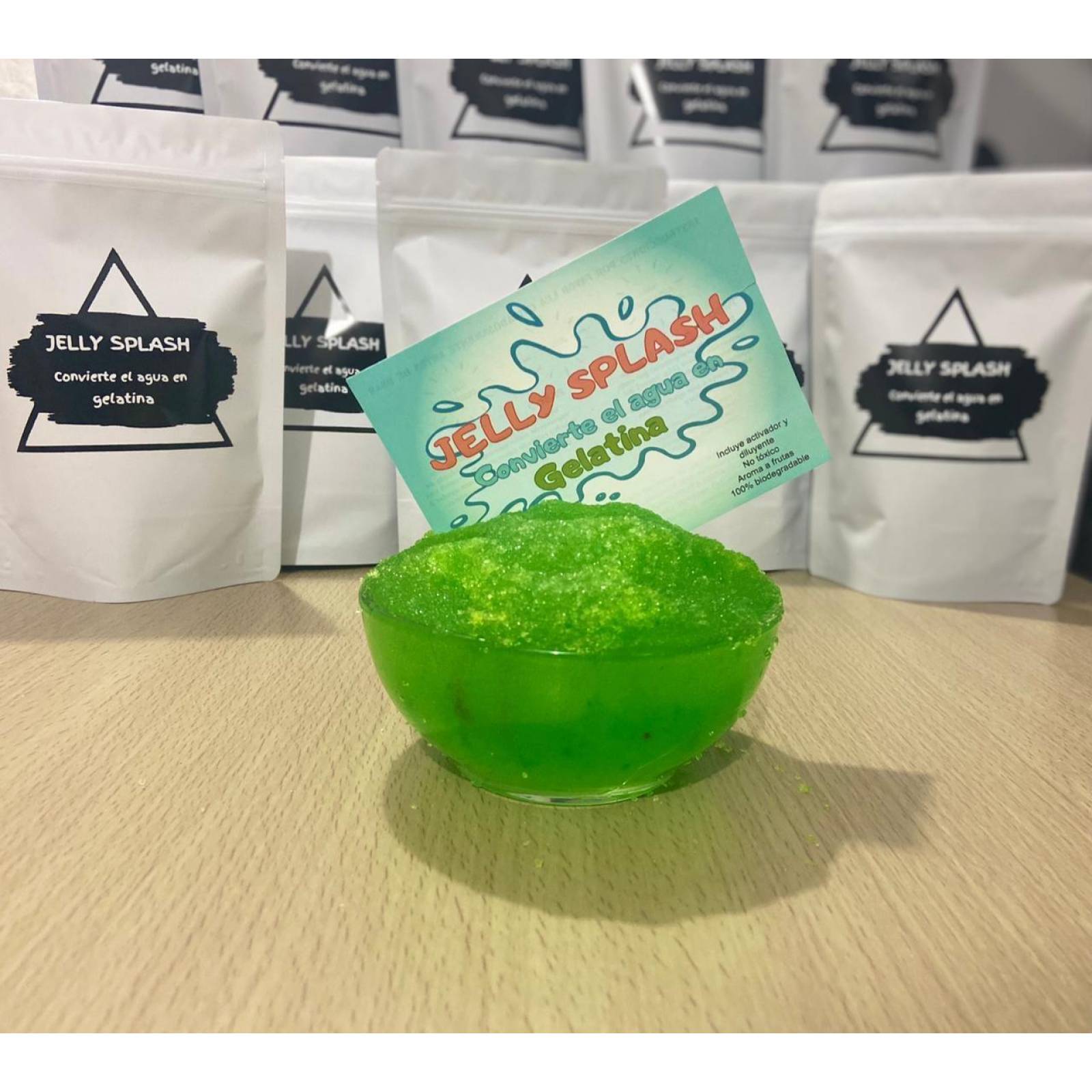 JELLY SPLASH PARA BAÑO O JUEGO EN GELATINA VERDE 