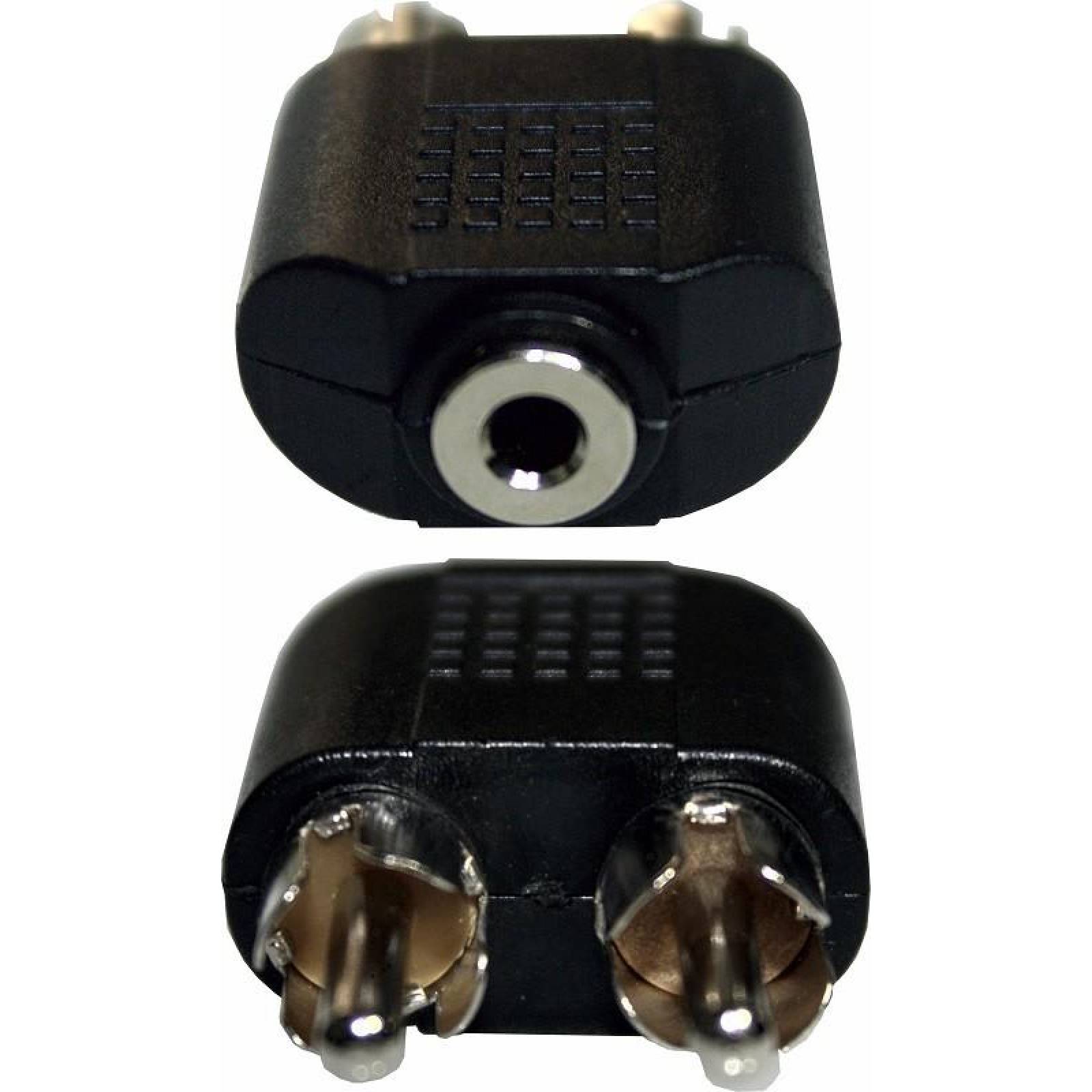 ADAPTADOR 2 PLUGS RCA A JACK 3.5 MM ST 