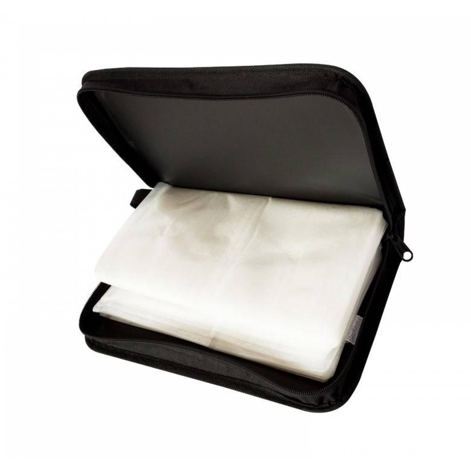 PORTA DISCOS CD 100% NYLON COLOR NEGRO 
