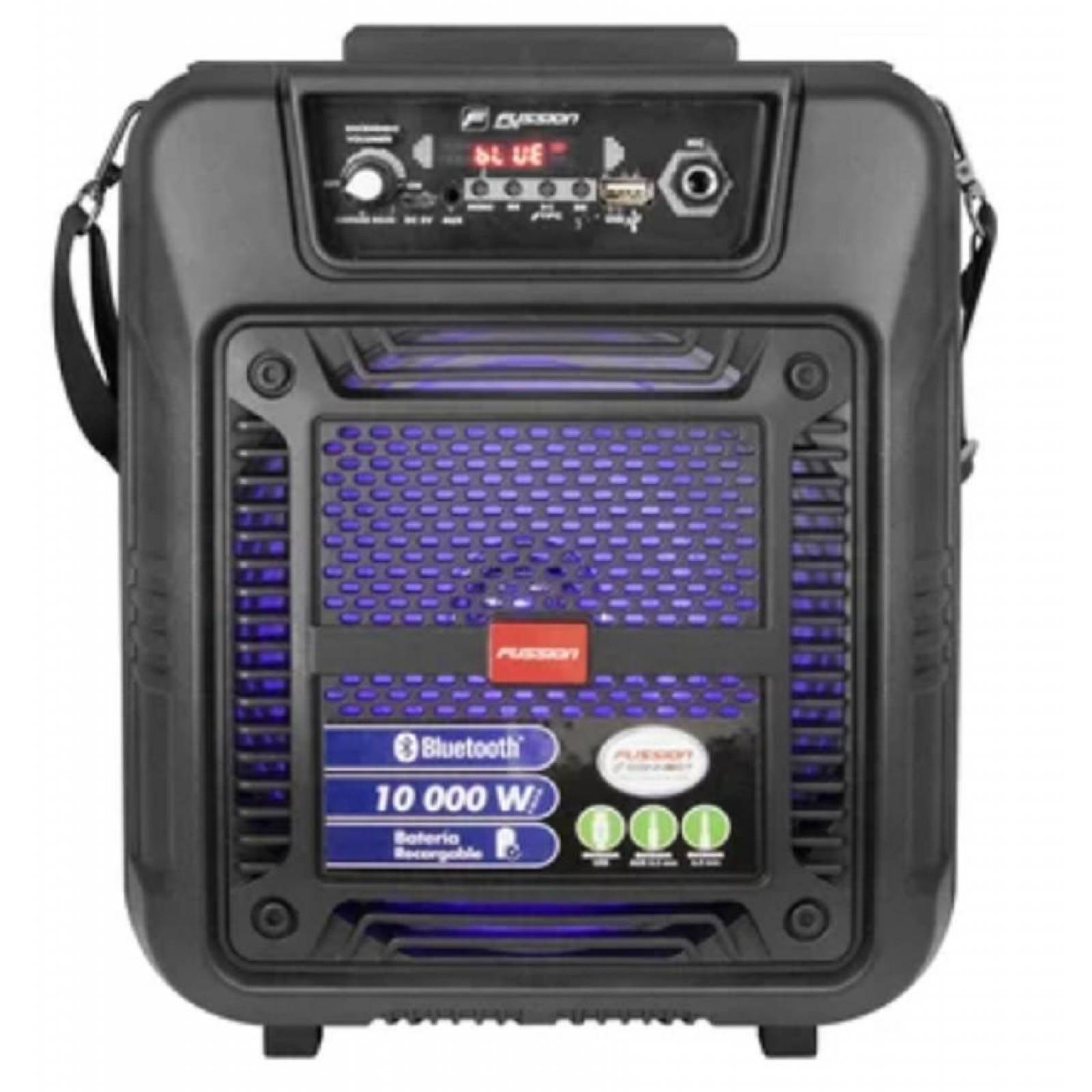 BAFLE AMPLIFICADO 8 PULG RECARGABLE USB SD BLUETOOTH 