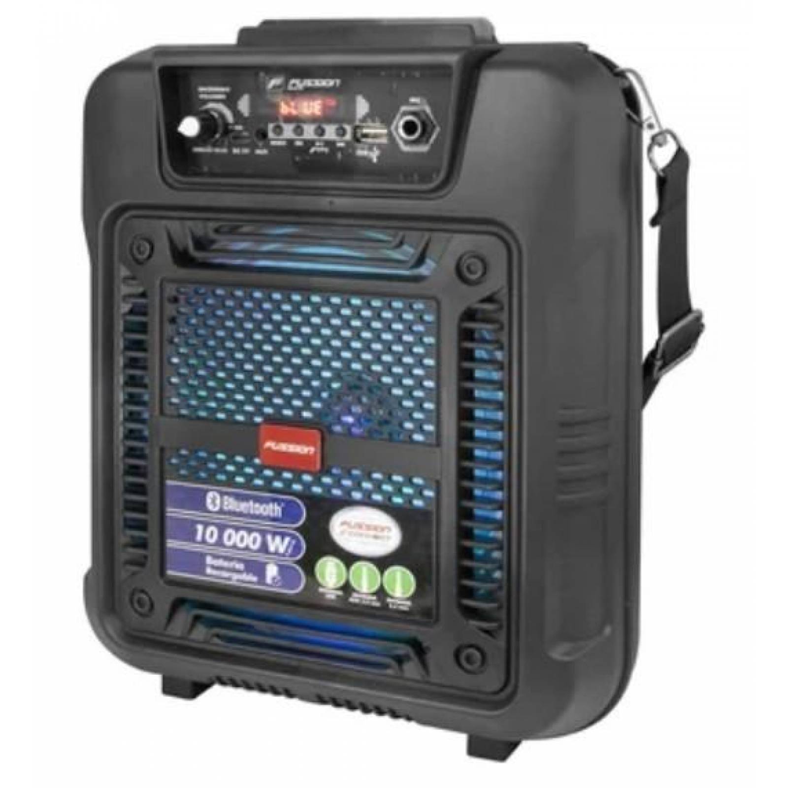 BAFLE AMPLIFICADO 8 PULG RECARGABLE USB SD BLUETOOTH 