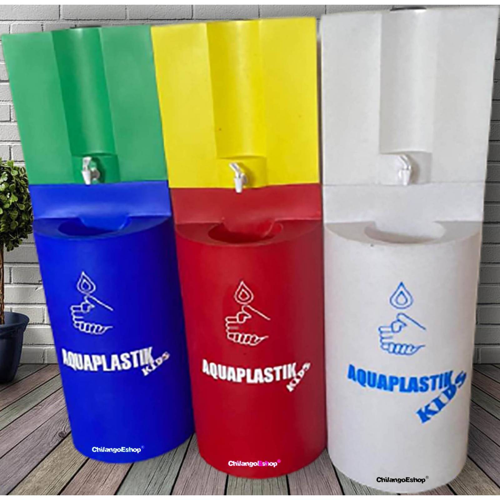 LAVAMANOS PORTATIL INFANTIL AQUAPLASTIK KITS BLUE GREEN