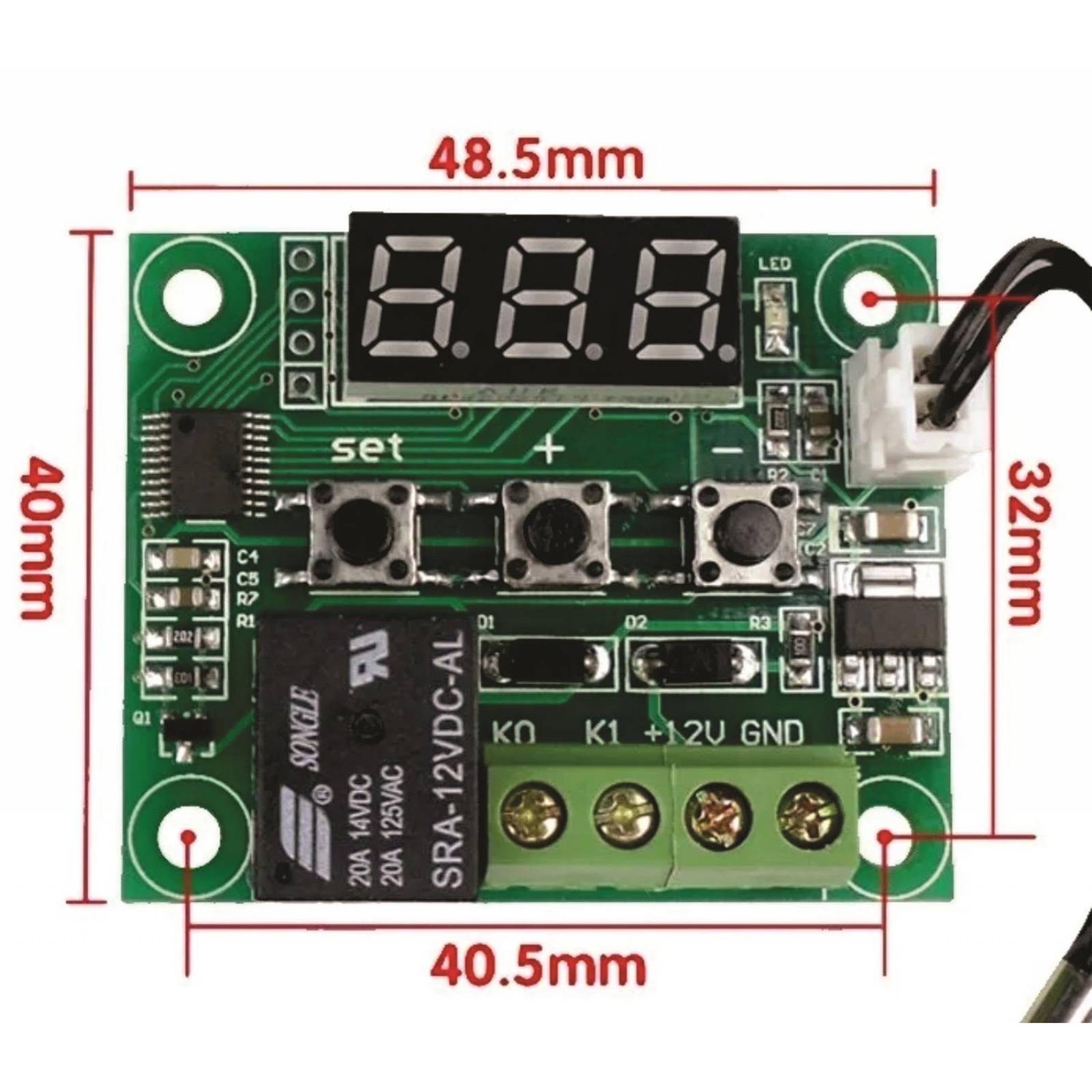 CONTROL DE TEMPERATURA TERMOSTATO W1209 INCUBADORA ACUARIO 