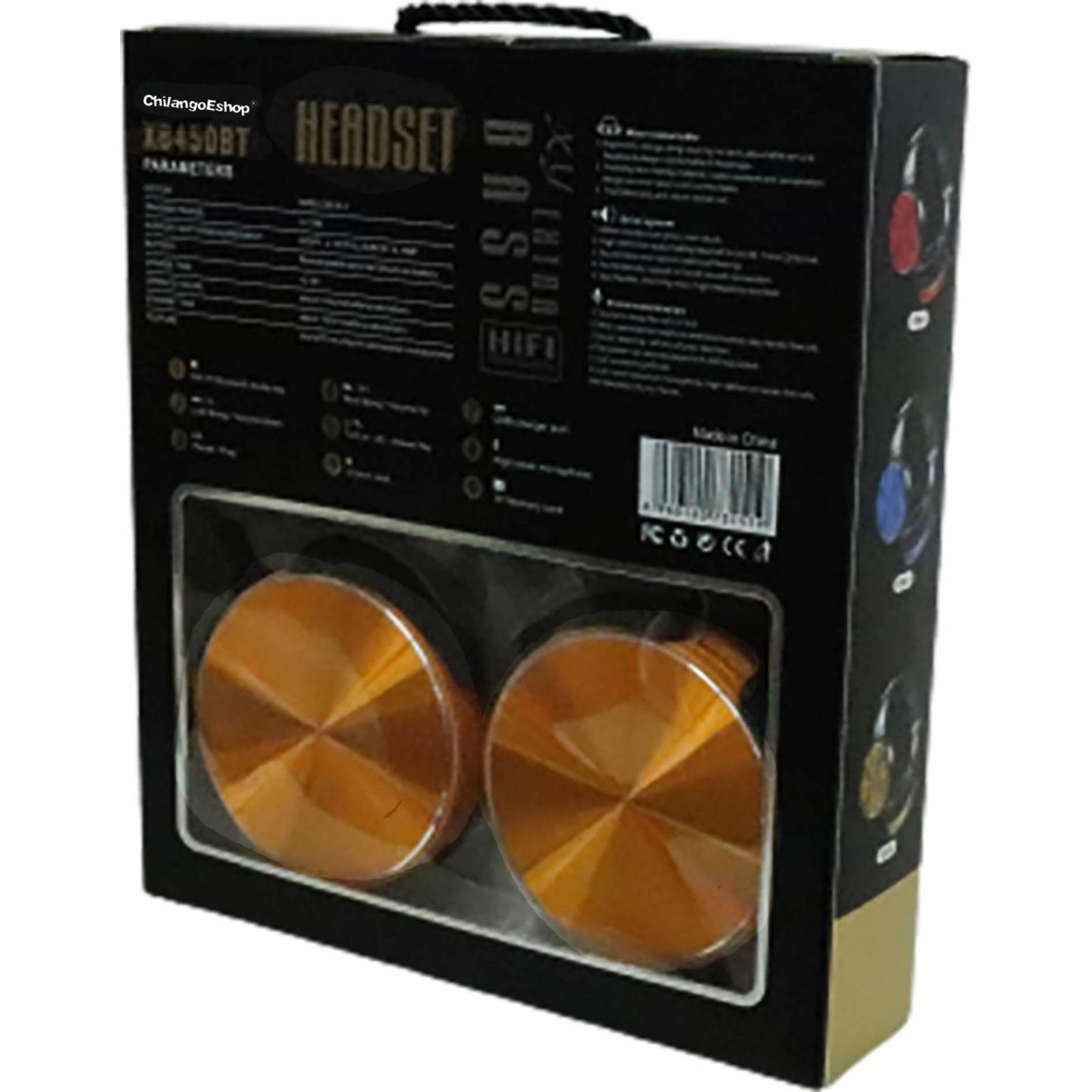 Audifonos Dorados Diadema Bluetooth 