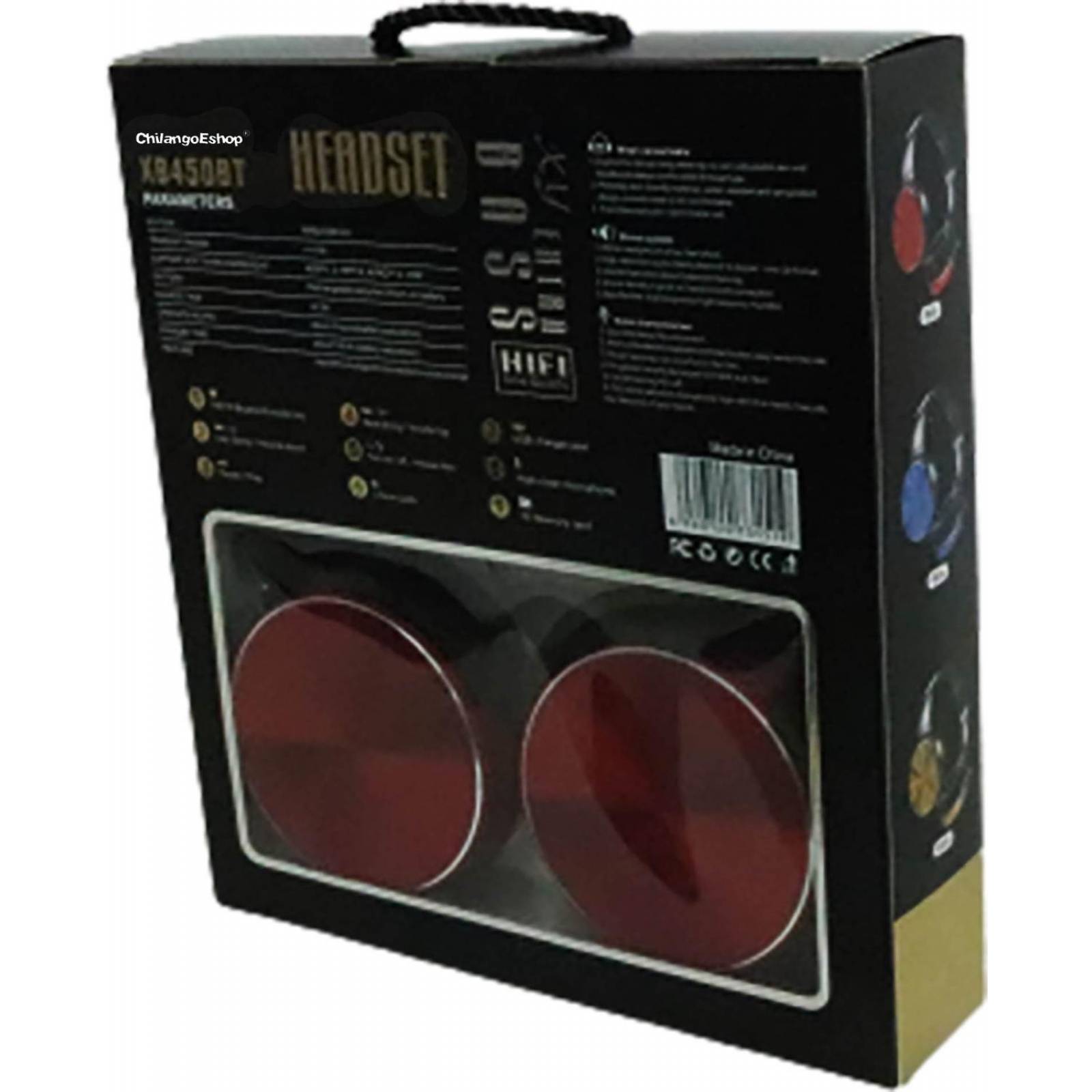 Audifonos Rojos Diadema Bluetooth 