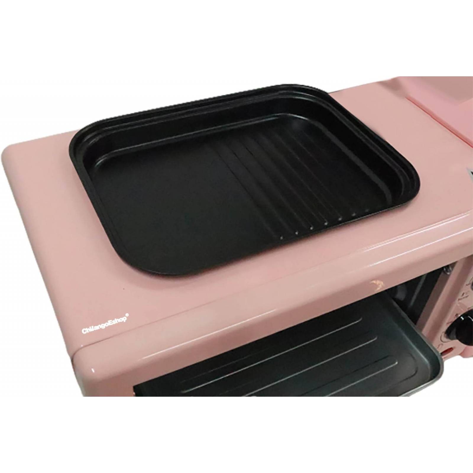 HORNO ELECTRICO ROSA MULTIFUNCIONAL CON CAFETERA 