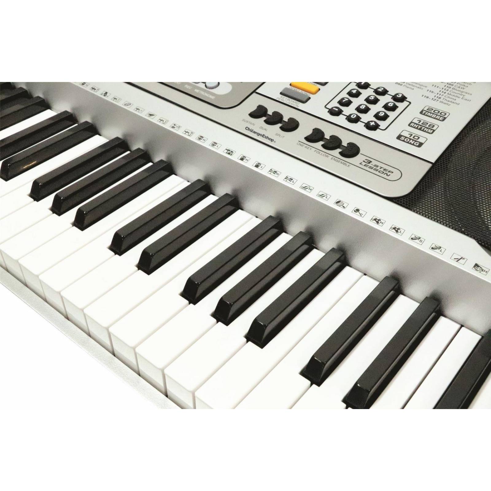 TECLADO 5 OCTAVAS 61 TECLAS 200 TIMBRES 128 RITMOS 