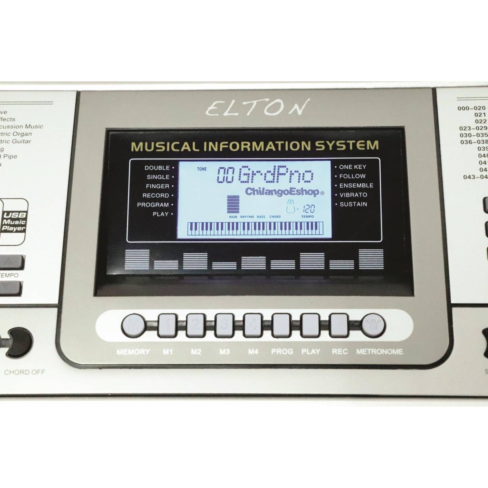 TECLADO 5 OCTAVAS 61 TECLAS 200 TIMBRES 128 RITMOS 