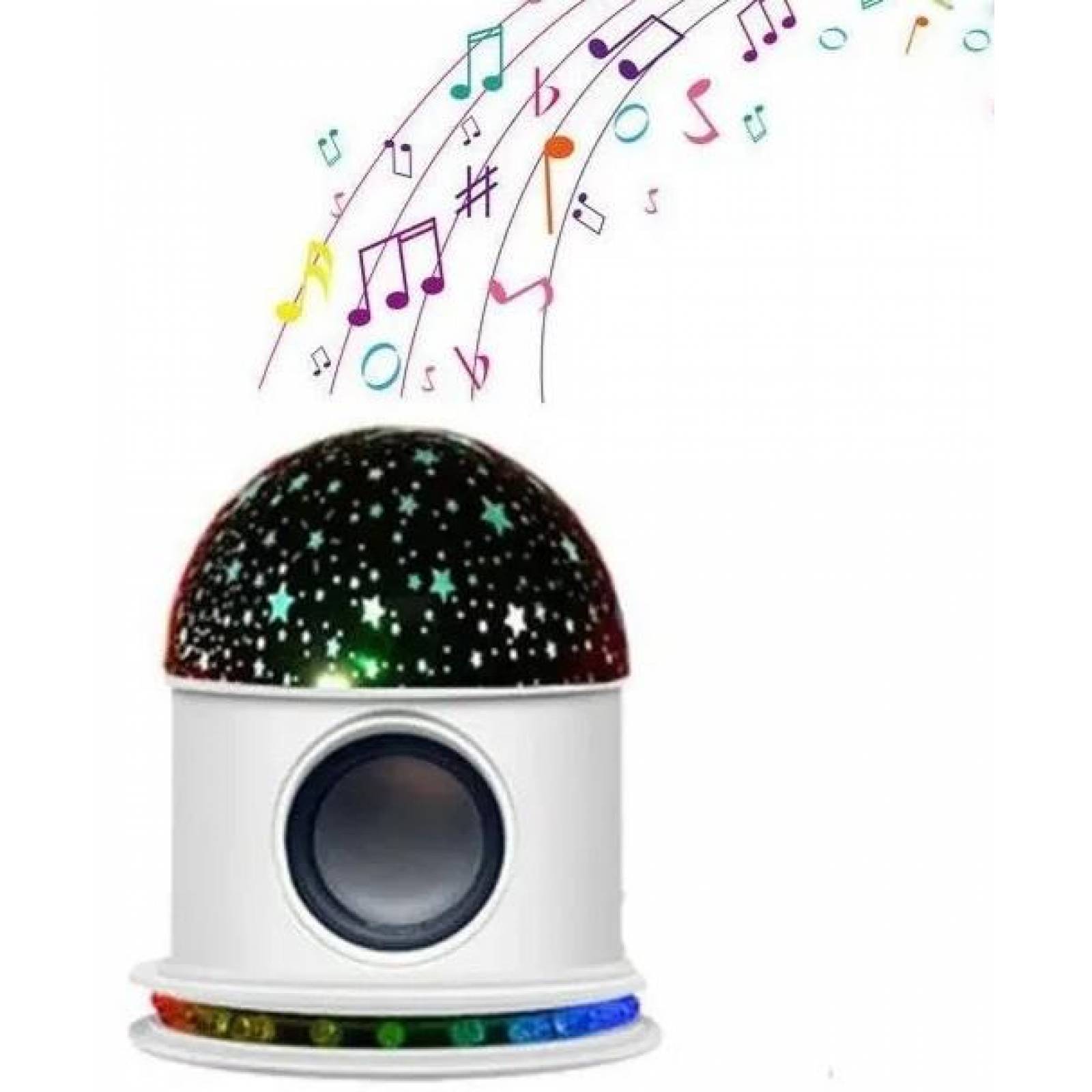 ESFERA PROYECTOR ESTRELLAS LAMPARA NOCHE BOCINA BLUETOOTH