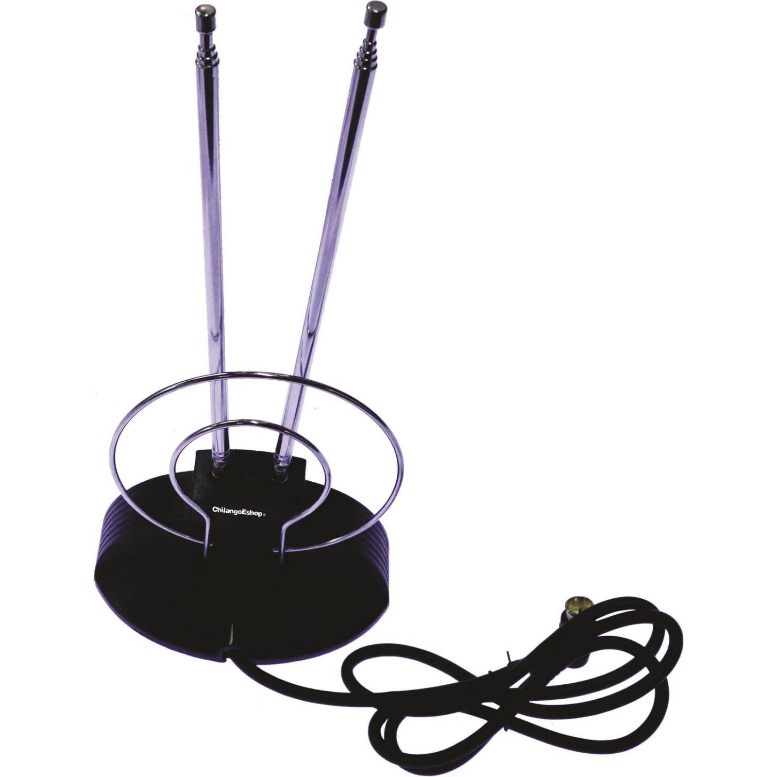 ANTENA INTERIOR DE CONEJO STANDARD CON DOBLE ARO HDTV 