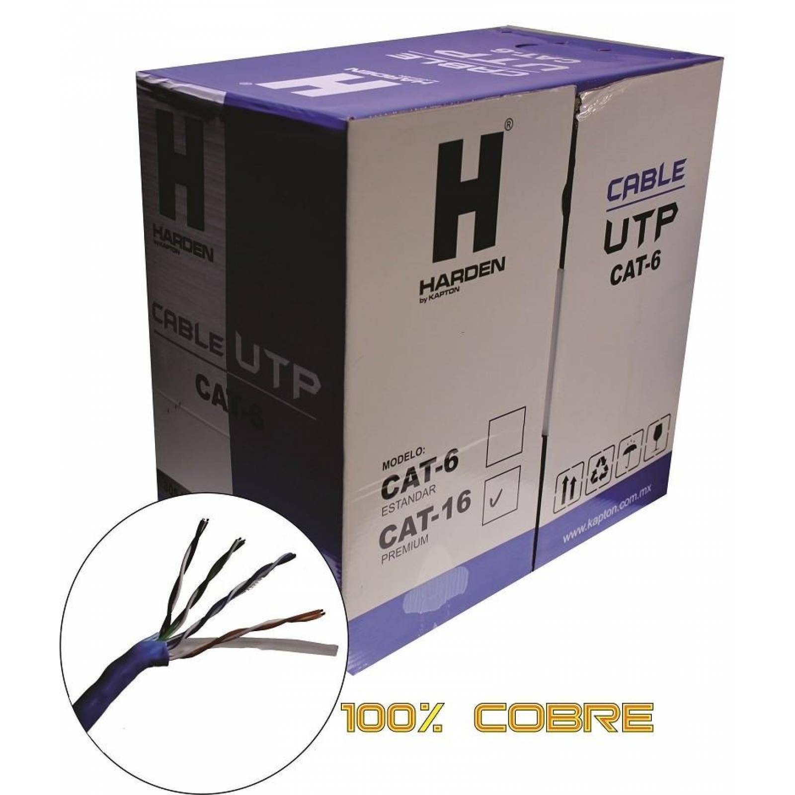 CABLE PARA RED CAT 6 UTP ROLLO 305 METROS 100% COBRE 