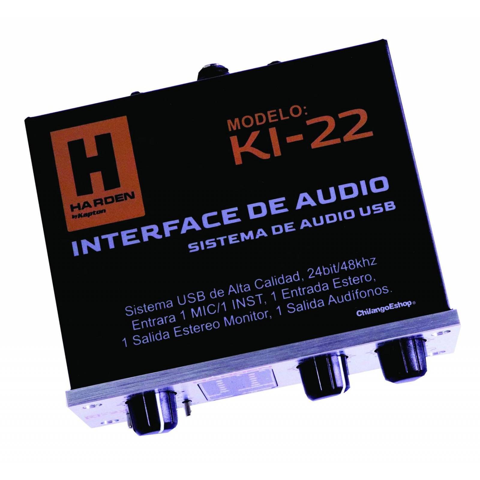 Interfaz De Audio Sistema USB 1 Microfono E Instrumento 