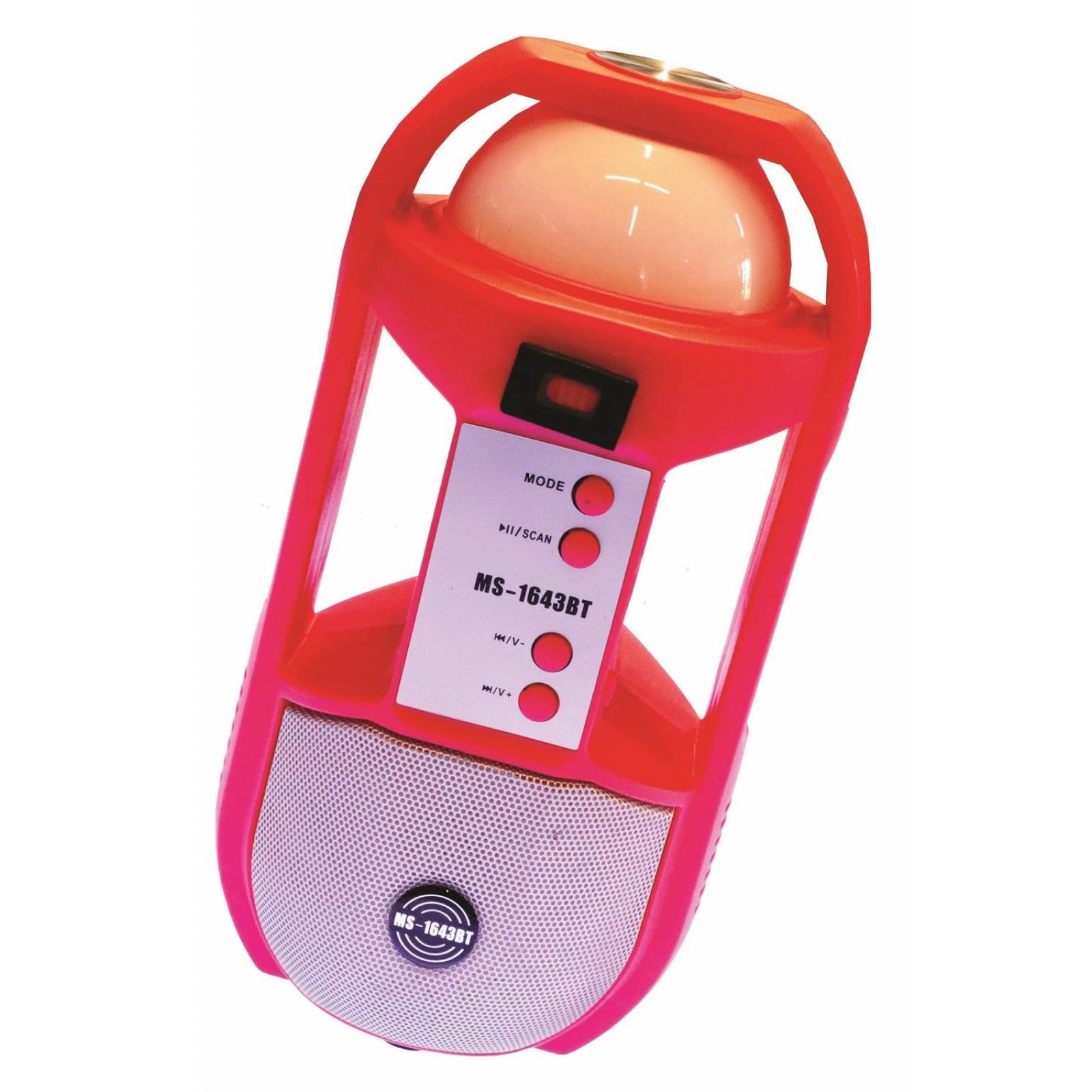 BAFLE PORTATIL 3 PULG RECARGABLE FM BLUETOOTH USB LAMPARA MS-1643BT 