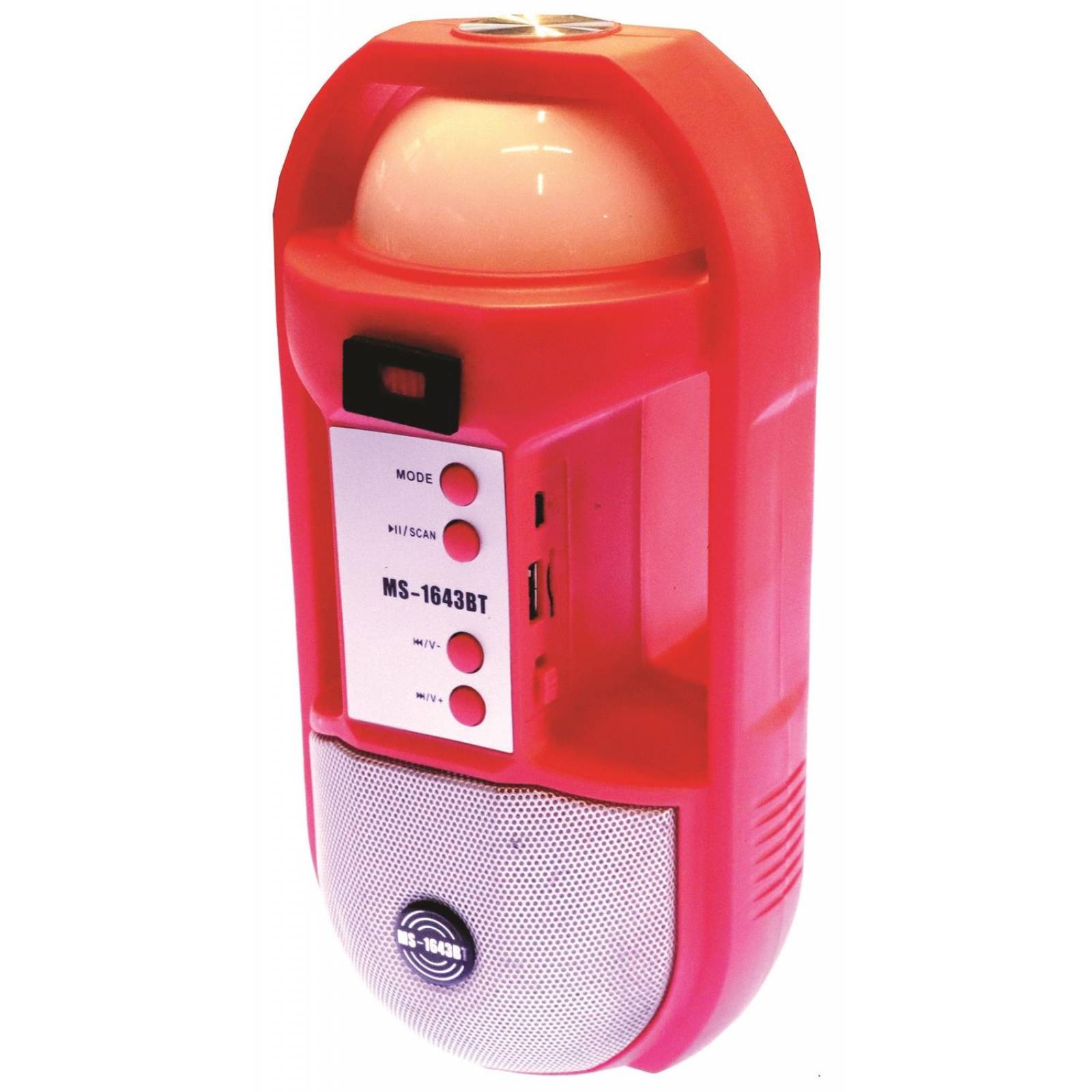 BAFLE PORTATIL 3 PULG RECARGABLE FM BLUETOOTH USB LAMPARA MS-1643BT 