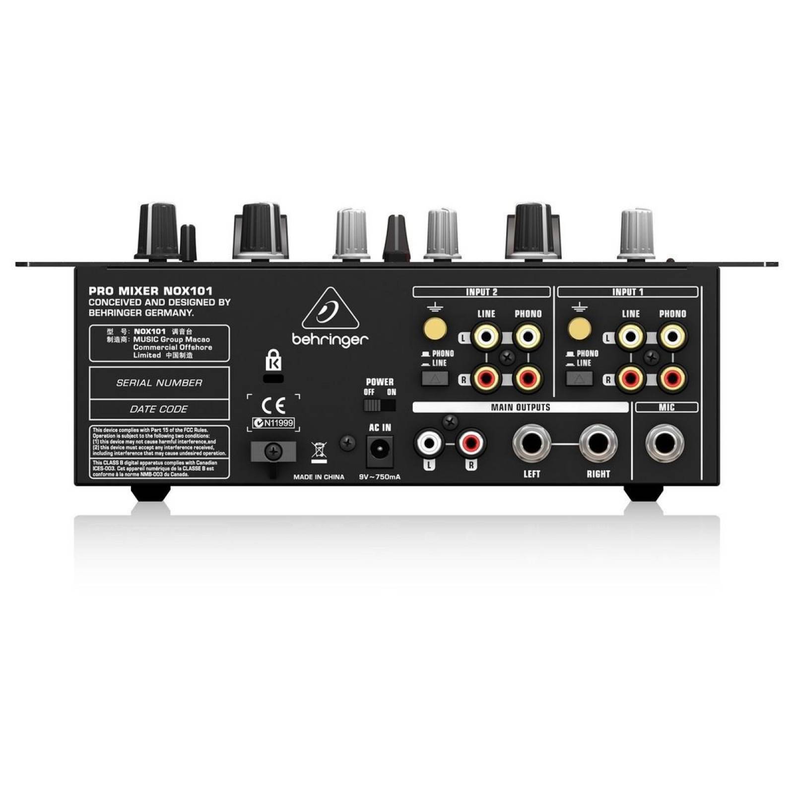 Mezcladora Profesional Para Dj Behringer Nox101