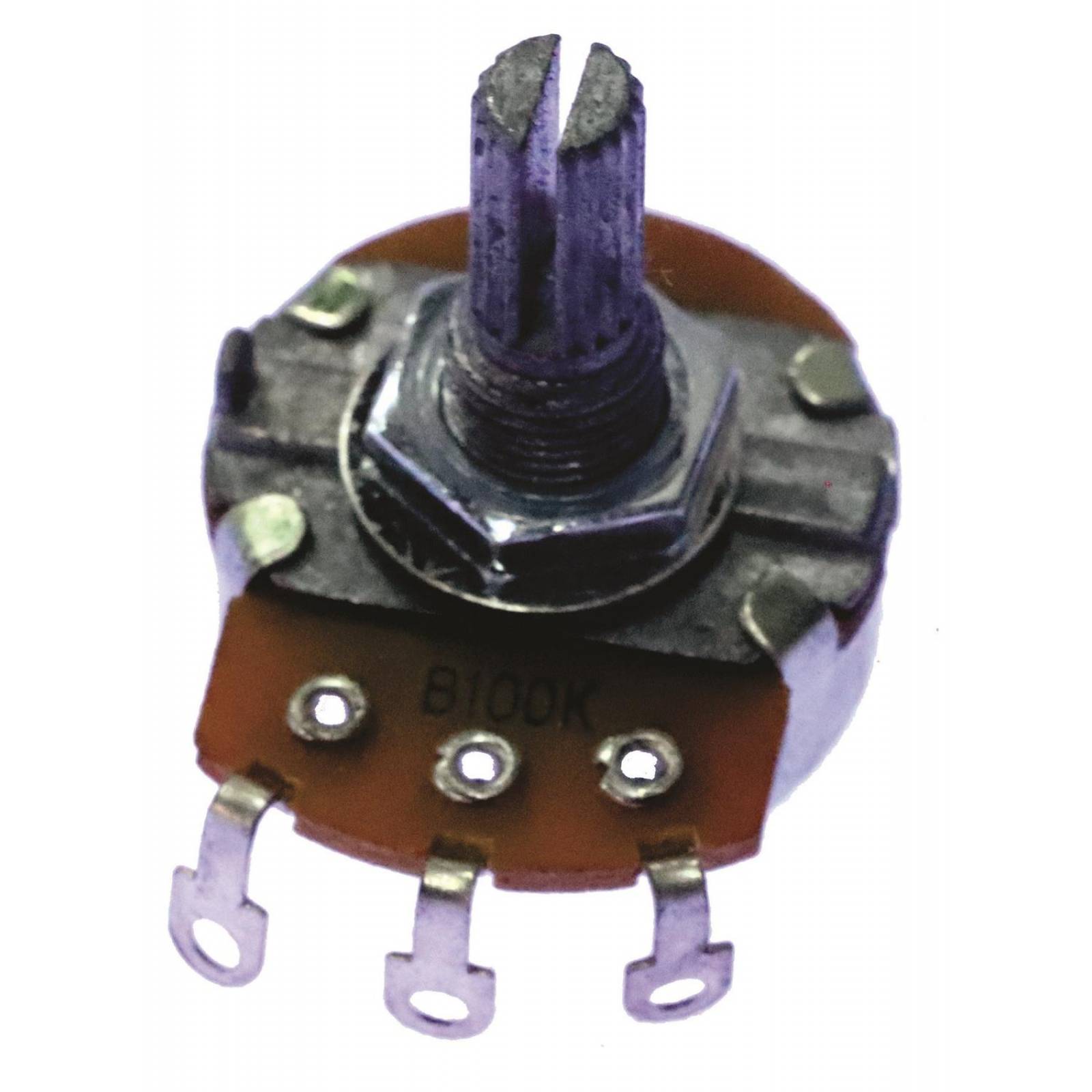 POTENCIOMETRO ESTRIADO NORMAL SIN SWITCH 100K 