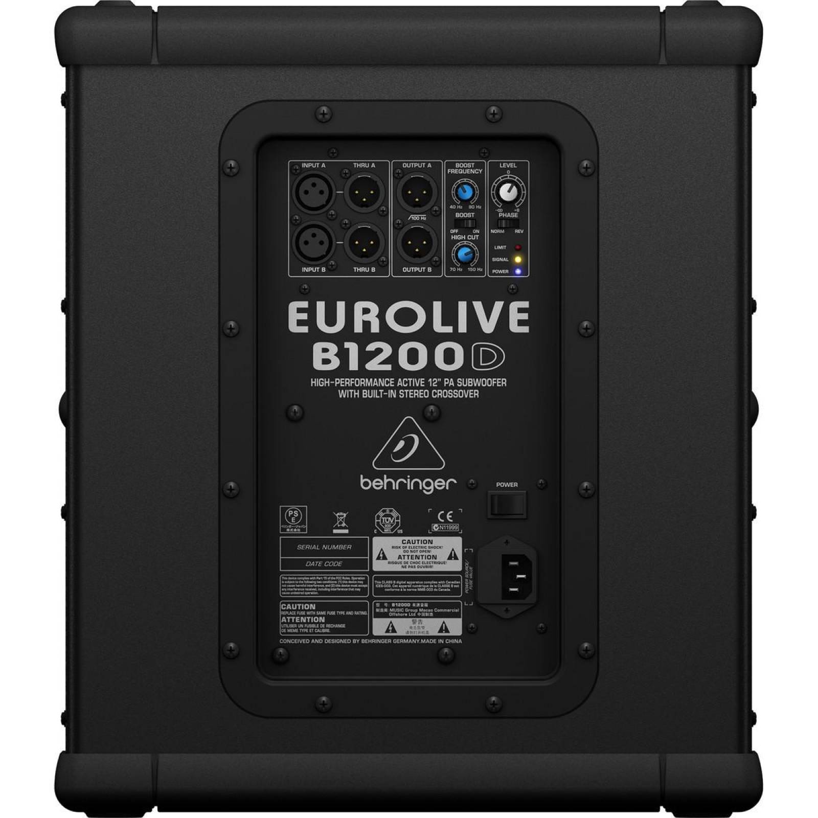 Subwoofer Amplificado 12 Pulgadas Behringer Eurolive B1200D-Pro 