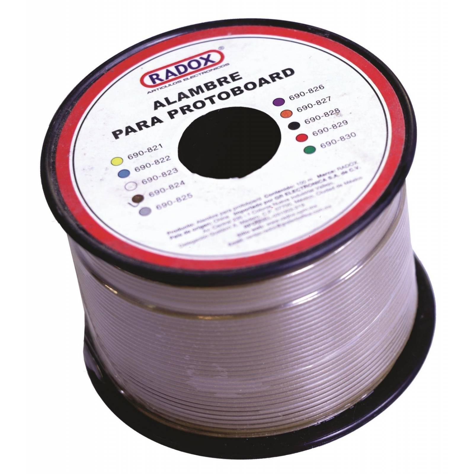 CARRETE DE 100M DE ALAMBRE CAFE PARA PROTOBOARD ESTAÑADO 