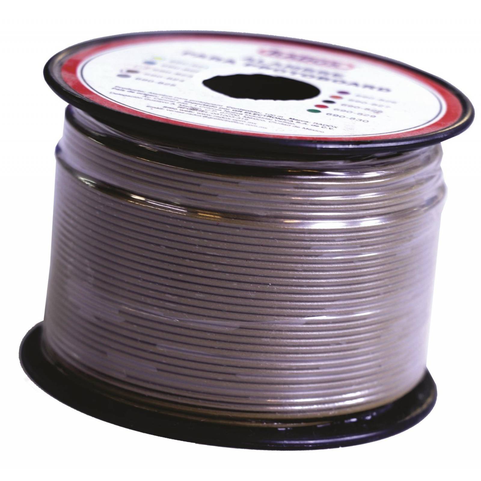 CARRETE DE 100M DE ALAMBRE CAFE PARA PROTOBOARD ESTAÑADO 