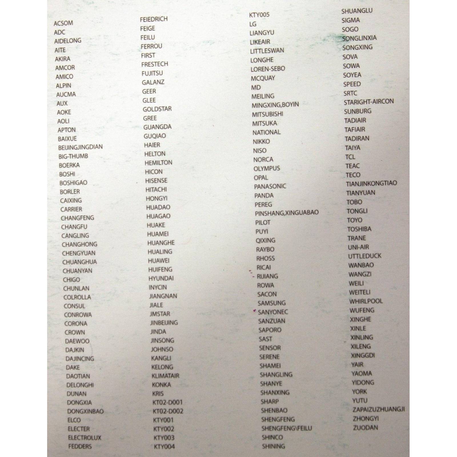 Control remoto Universal Aire Acondicionado 