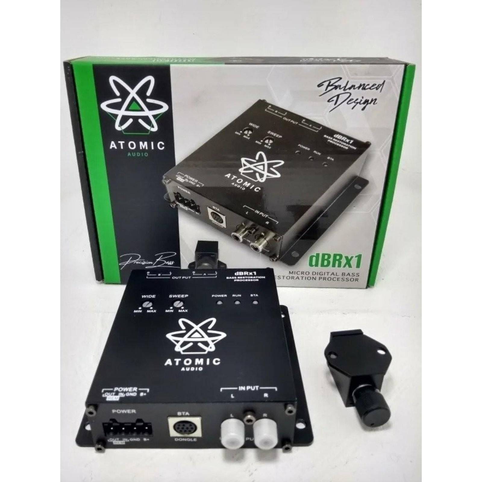 EPICENTRO CON RESTAURADOR DE BAJOS ATOMIC AUDIO DBRX1 