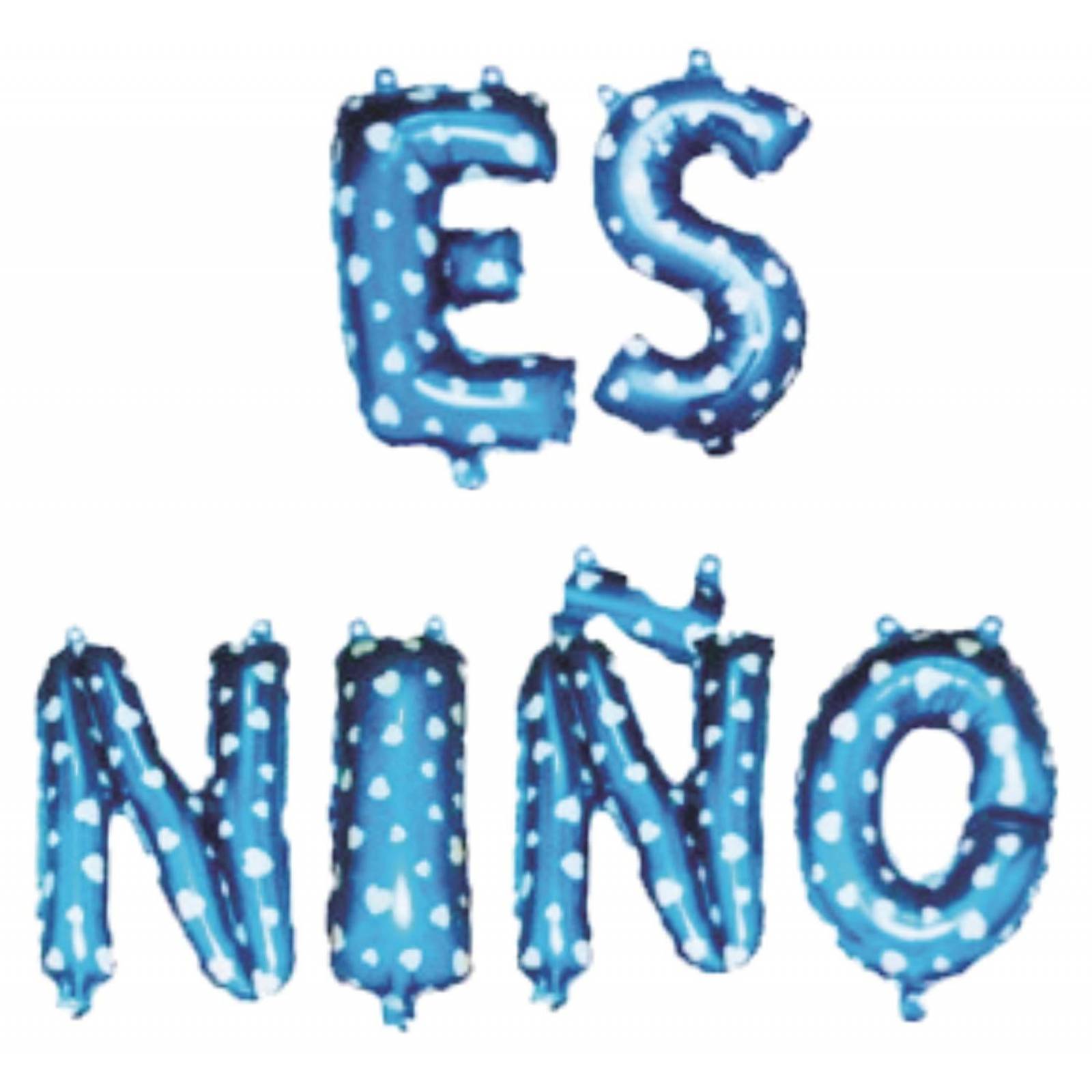 GLOBOS METALICOS AZUL DE LETRA ES NIÑO 