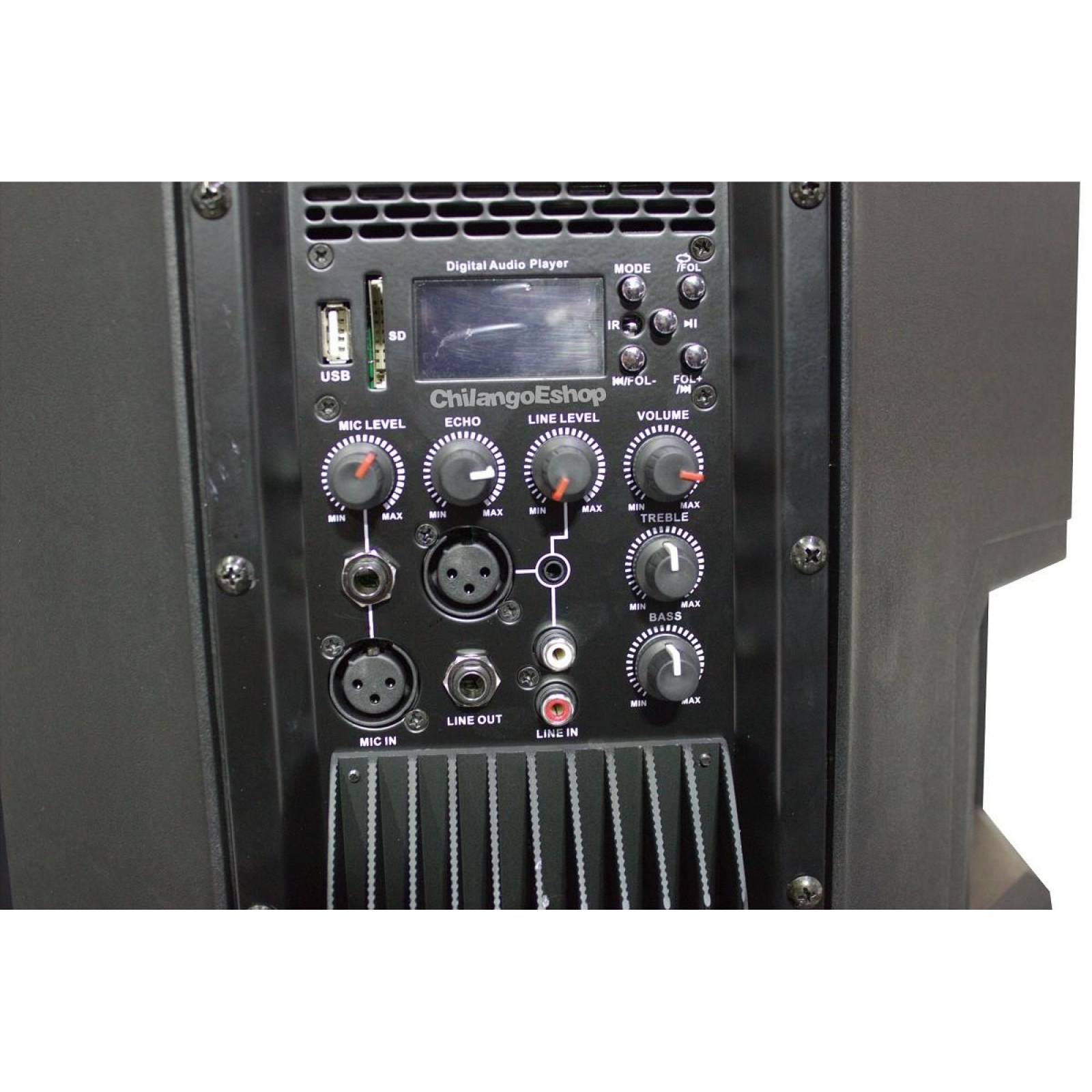 Bafle Amplificado Vamav 15 Pulg Bluetooth Usb Sd Mp3 