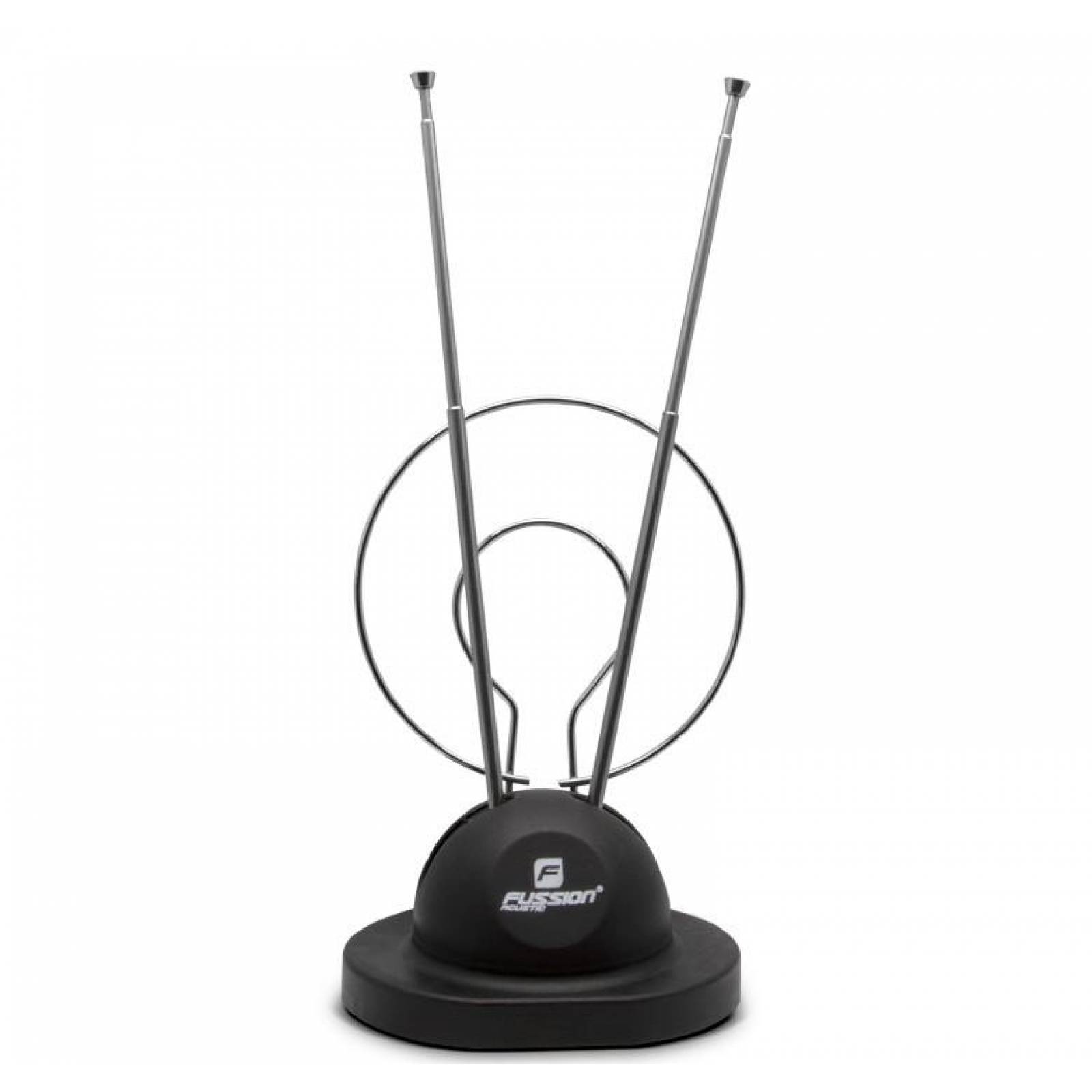 ANTENA INTERIOR HDTV CONEJO DOBLE ARO CABLE 75 OHMS 300 OHMS 