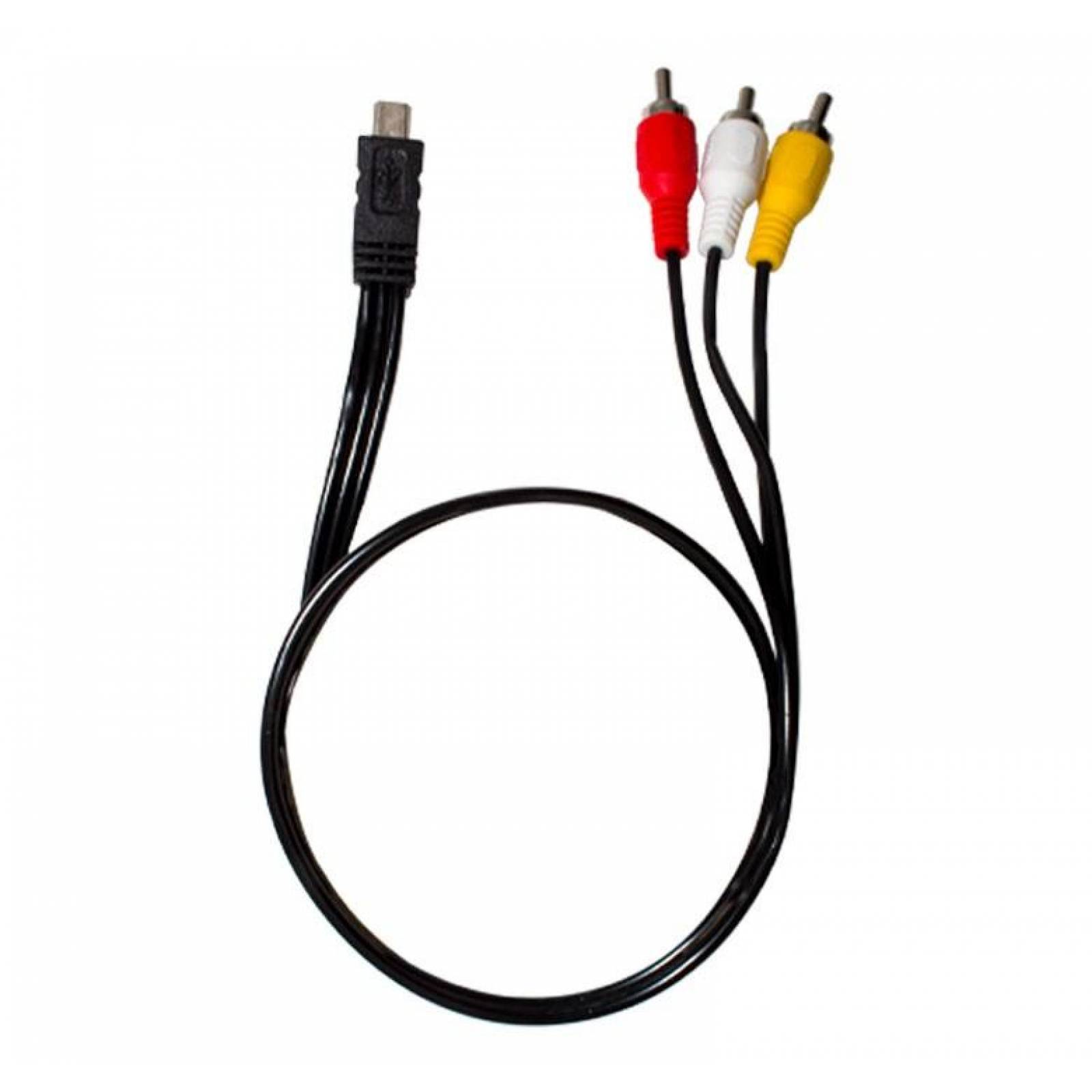 Cable 3 A 1 De 3 Plug RCA A Conector Mini USB V3 / 1.8M 