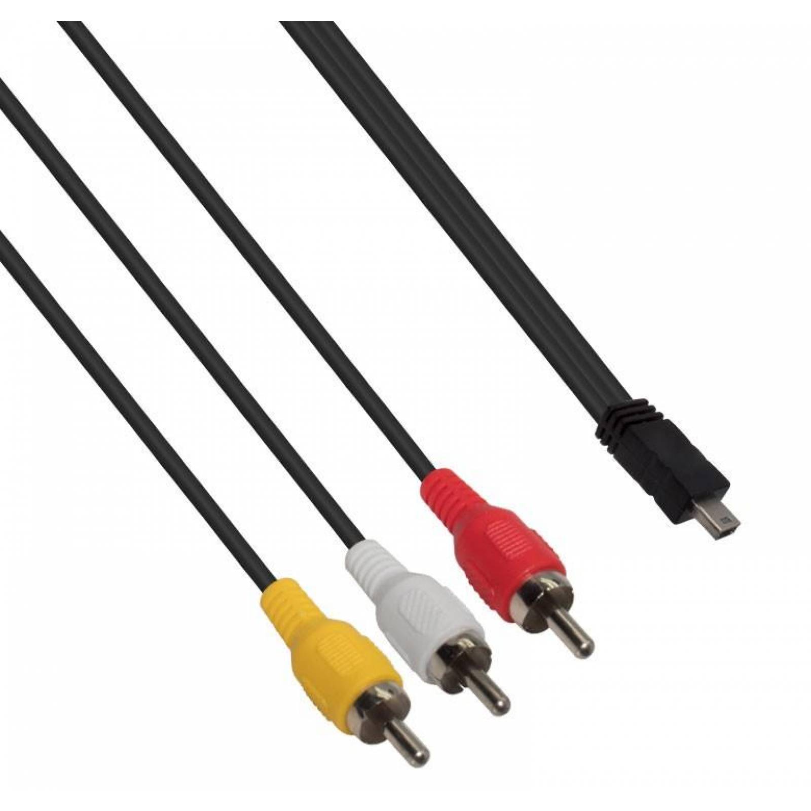Cable 3 A 1 De 3 Plug RCA A Conector Mini USB V3 / 1.8M 