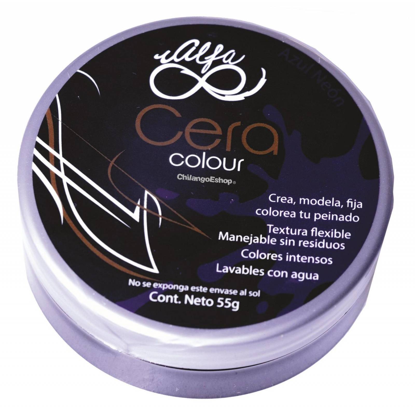 CERA AZUL NEON PARA CABELLO BARBA Y BIGOTE 
