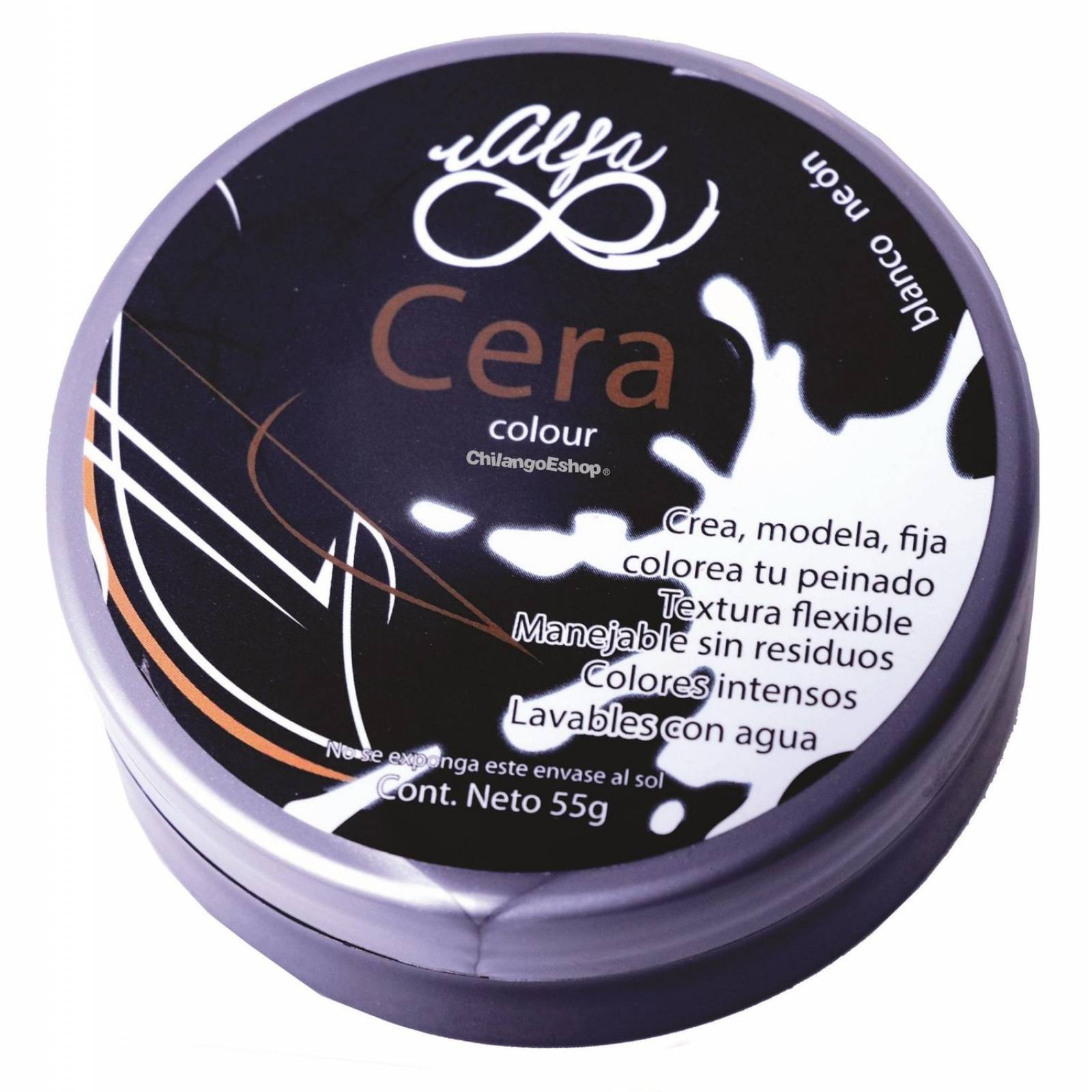 CERA BLANCA NEON PARA CABELLO BARBA Y BIGOTE 