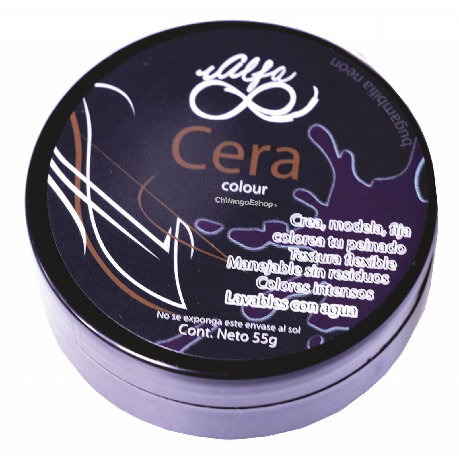 CERA MORADA NEON PARA CABELLO BARBA Y BIGOTE 