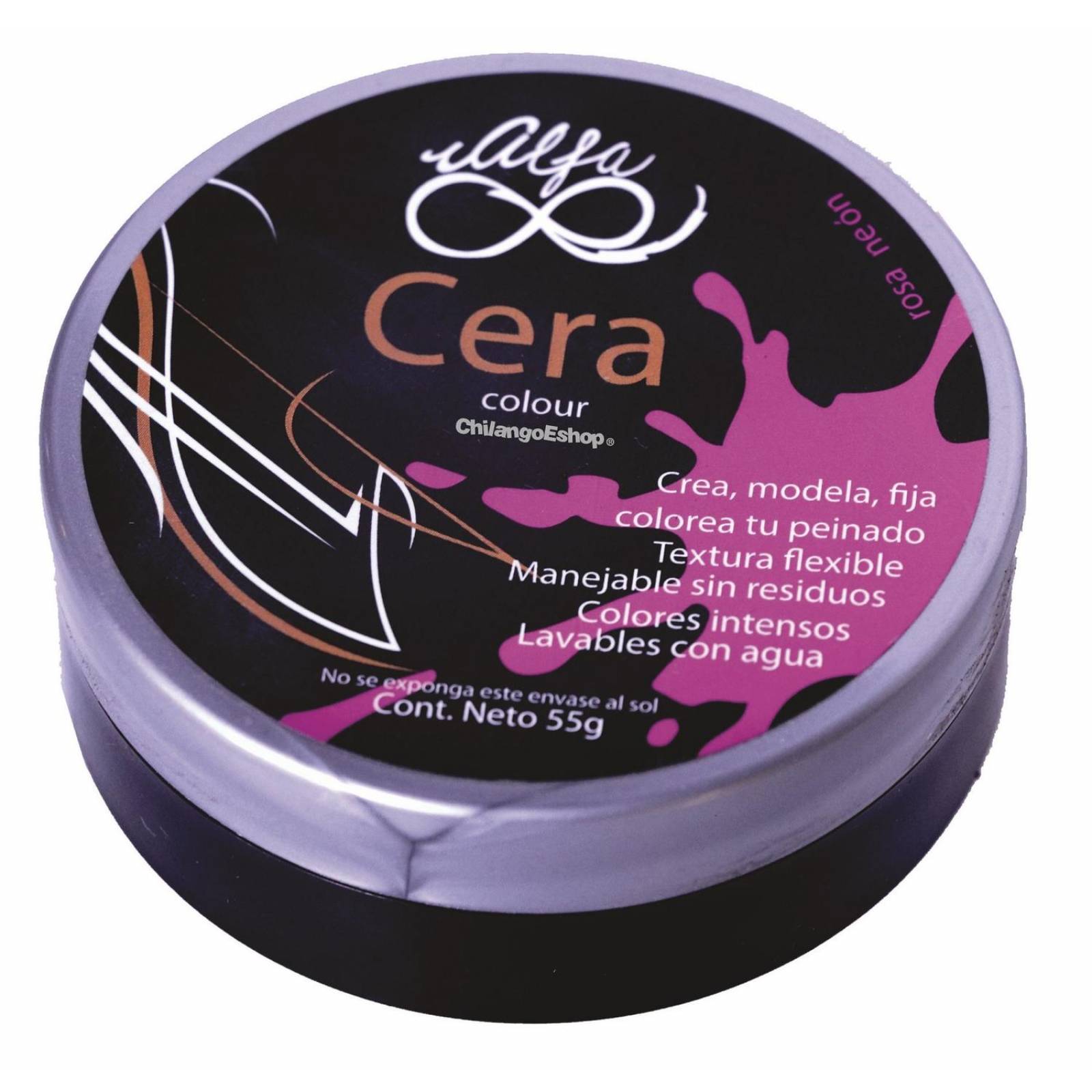 CERA ROSA NEON PARA CABELLO BARBA Y BIGOTE 