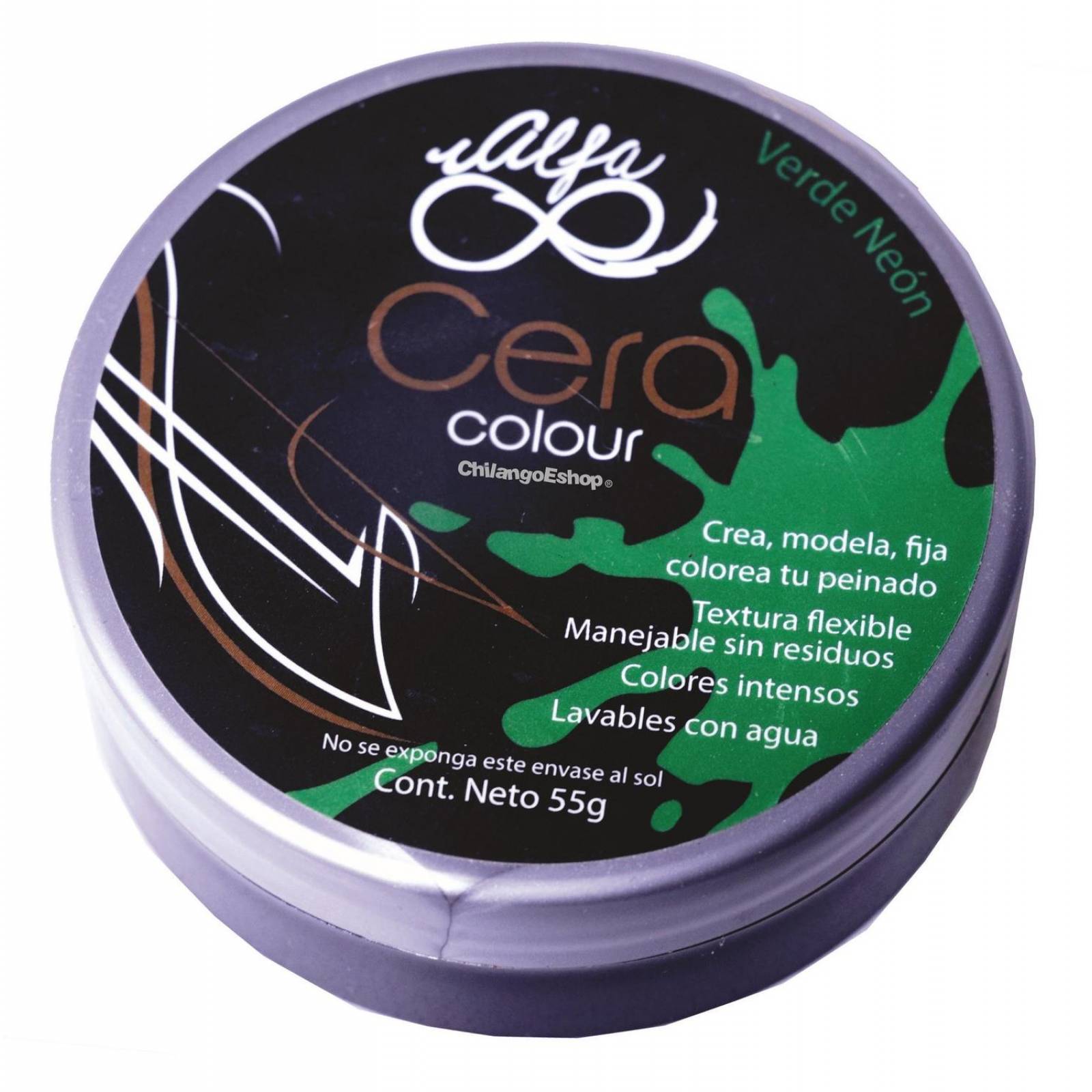 CERA VERDE NEON PARA CABELLO BARBA Y BIGOTE 