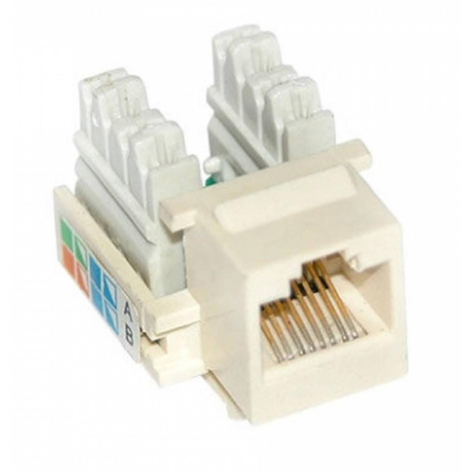 JACK CONECTOR RJ45 HEMBRA PARA CABLE DE RED 8 HILOS 