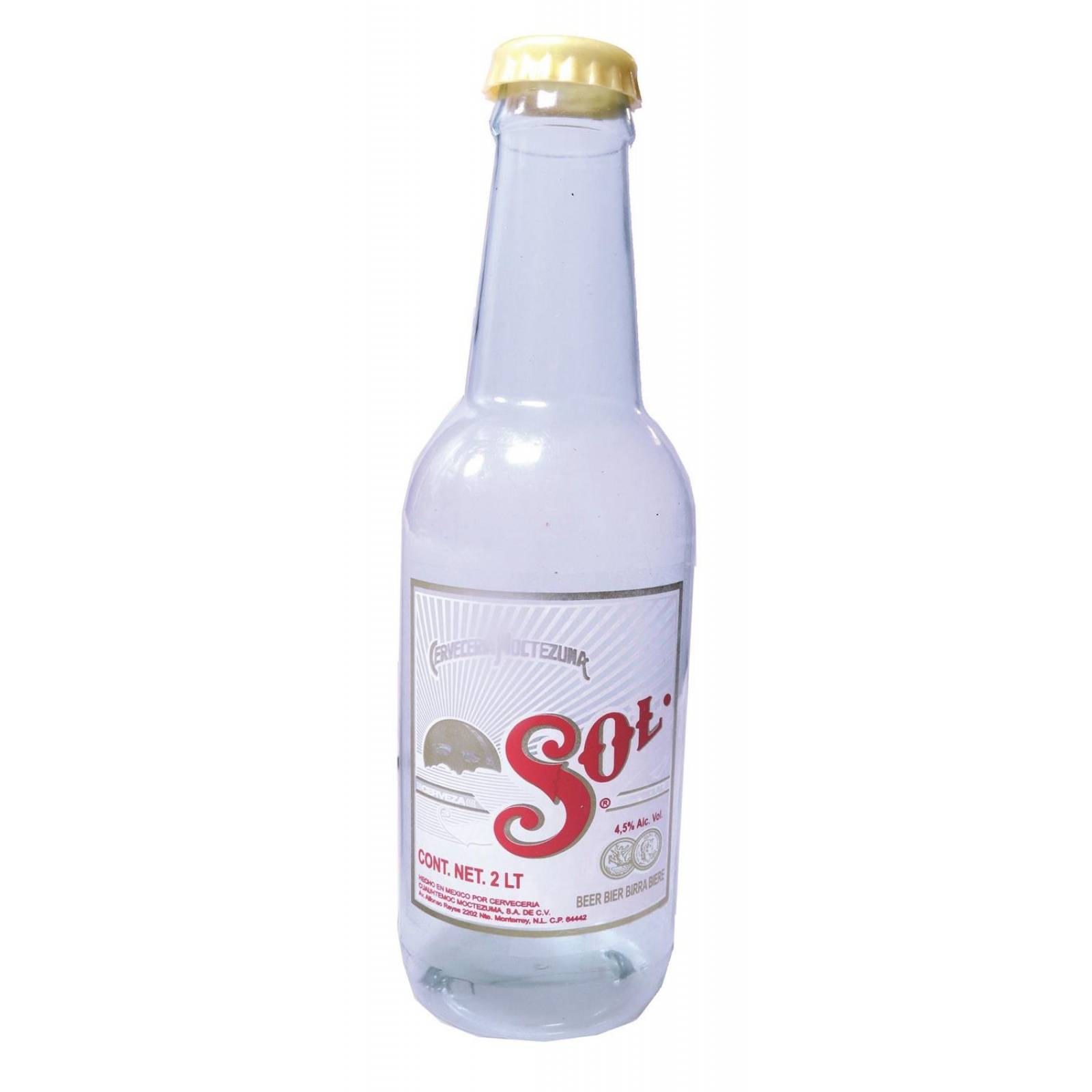 BOTELLA 2 LITROS PLASTICO CERVEZA SOL 
