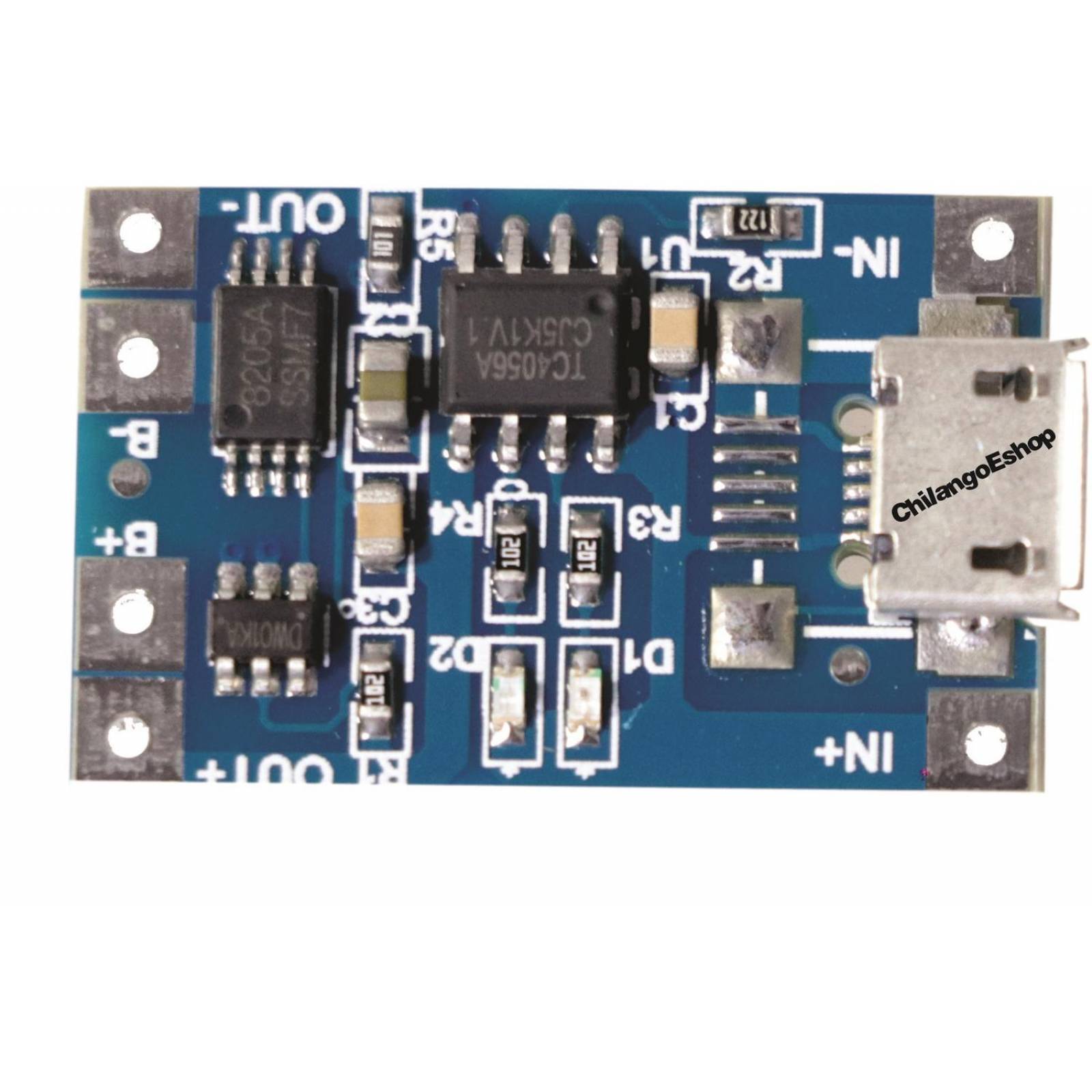 MODULO CARGADOR DE BATERIAS LITIO TP4056 5V 1a 