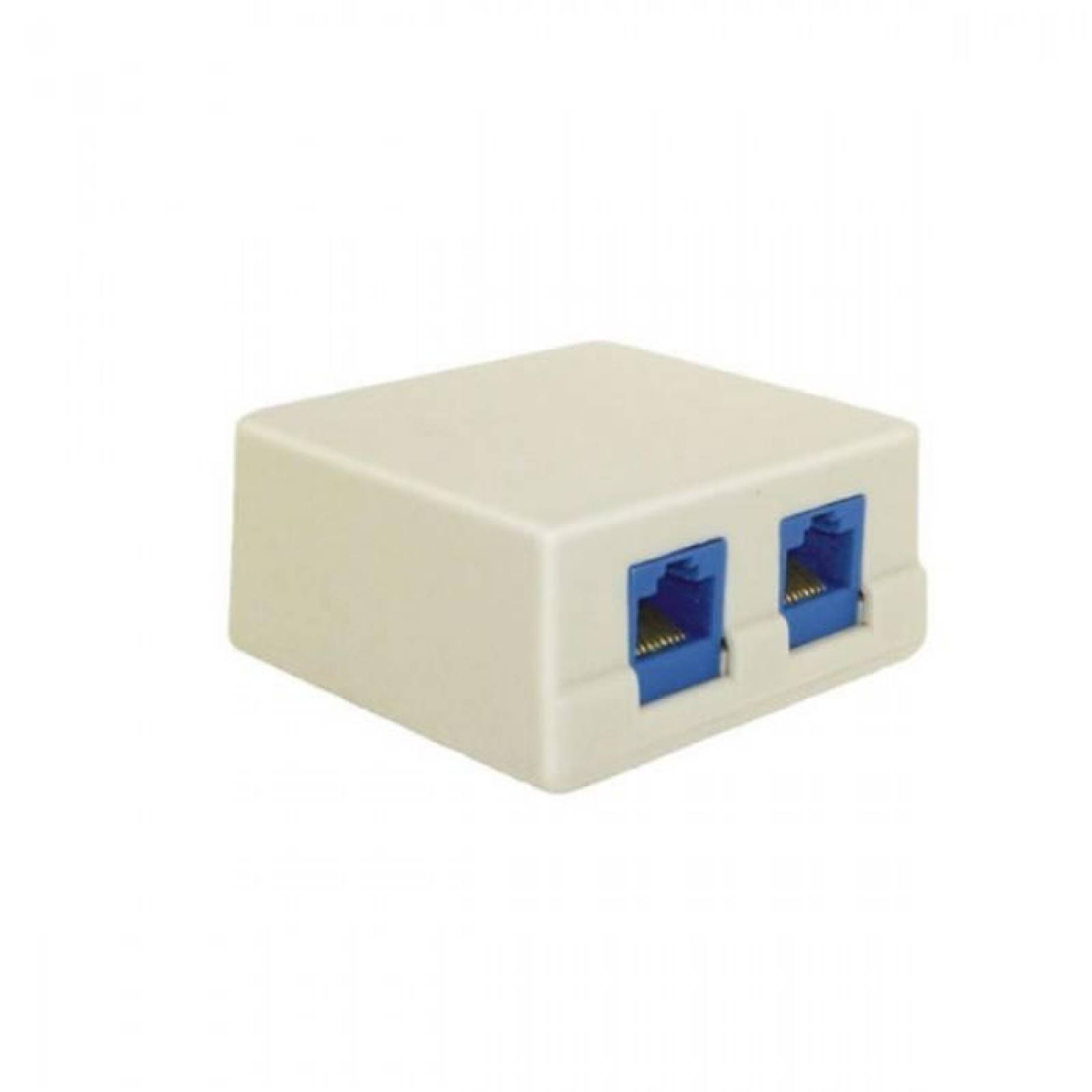 ROSETA TELEFONICA DE PARED DOBLE CONECTOR RJ45 
