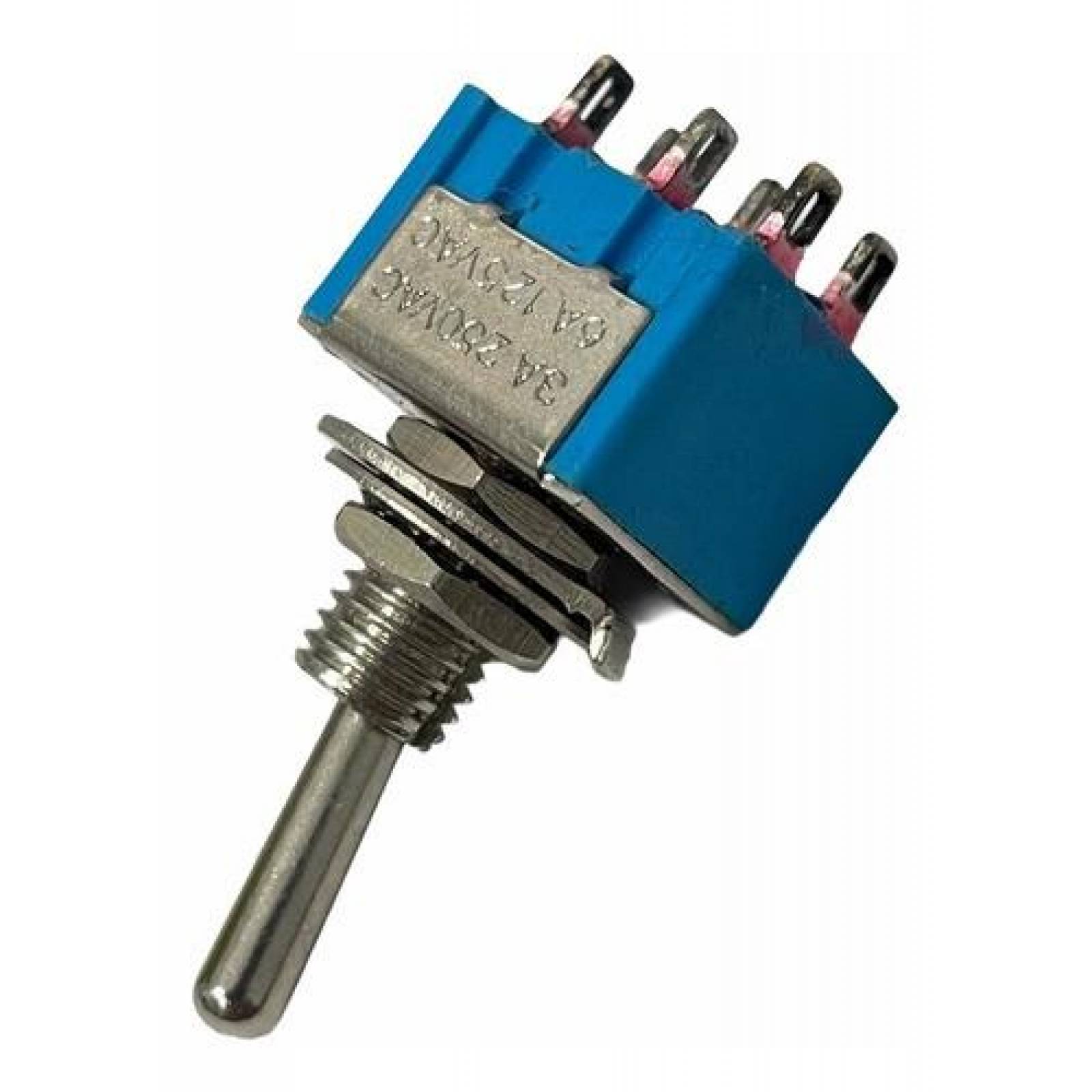 Switch de Palanca 6 Patas 2 Polos, 2 Tiros, 2 Posiciones 